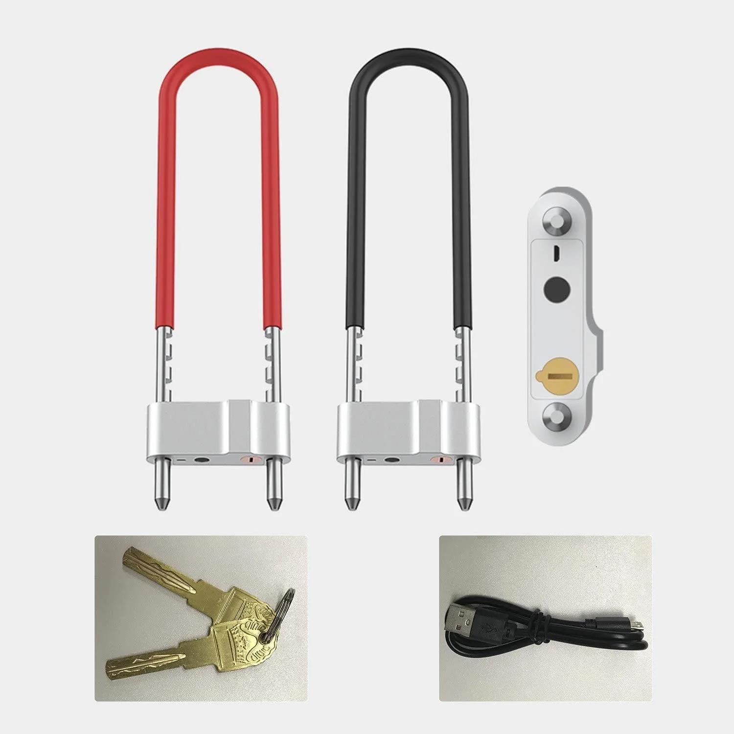 قفل اثر انگشت الکترونیکی هوشمند U شکل ABchat، قفل الکترونیکی U شکل ضد سرقت برای درب شیشه ای مغازه و اداره، مناسب برای دوچرخه و موتور سیکلت - مشکی (رنگ: قرمز) قفل اثر انگشت الکترونیکی هوشمند U شکل ABchat، قفل الکترونیکی U شکل ضد سرقت برای درب شیشه ای مغازه و اداره، مناسب برای دوچرخه و موتور سیکلت - مشکی (رنگ: قرمز)