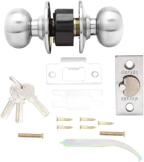 قفل استوانه‌ای درب ورودی Dorset با طول 70 میلی‌متر - قفل دستگیره استوانه‌ای هوشمند برای درب‌های ورودی | روکش استیل - ETTOSS (70mm)