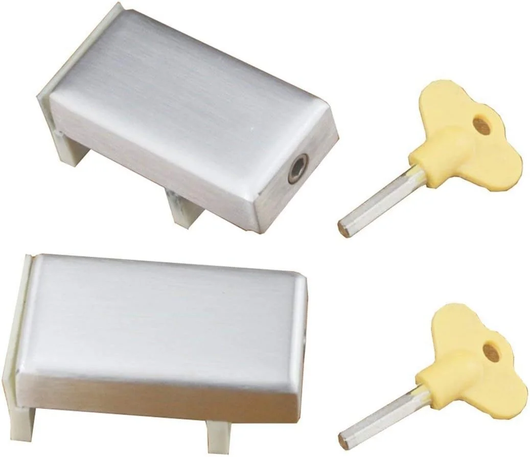 قفل درب و پنجره کشویی دینگچی، آلیاژ آلومینیوم، قفل محدود کننده پنجره فولادی پلاستیکی، قفل محافظ ایمنی کودک