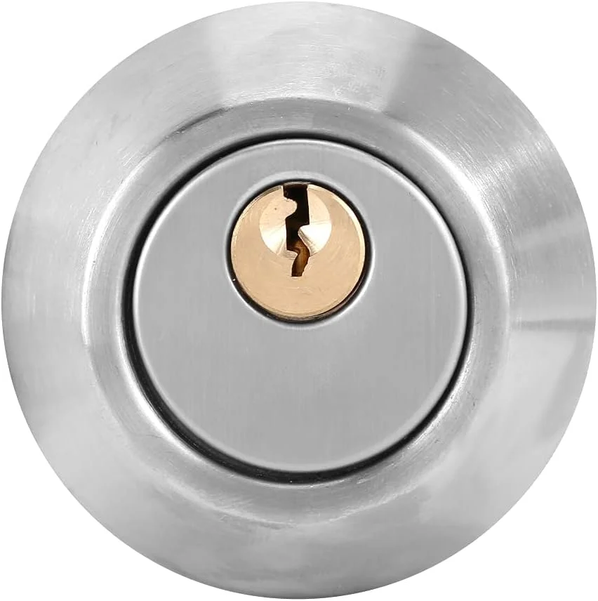 قفل سیلندر دوبل 304، ضد سرقت، عملکرد کنترل کلید، درب چوبی جامد، قهوه ای قرمز (استیل ضد زنگ)