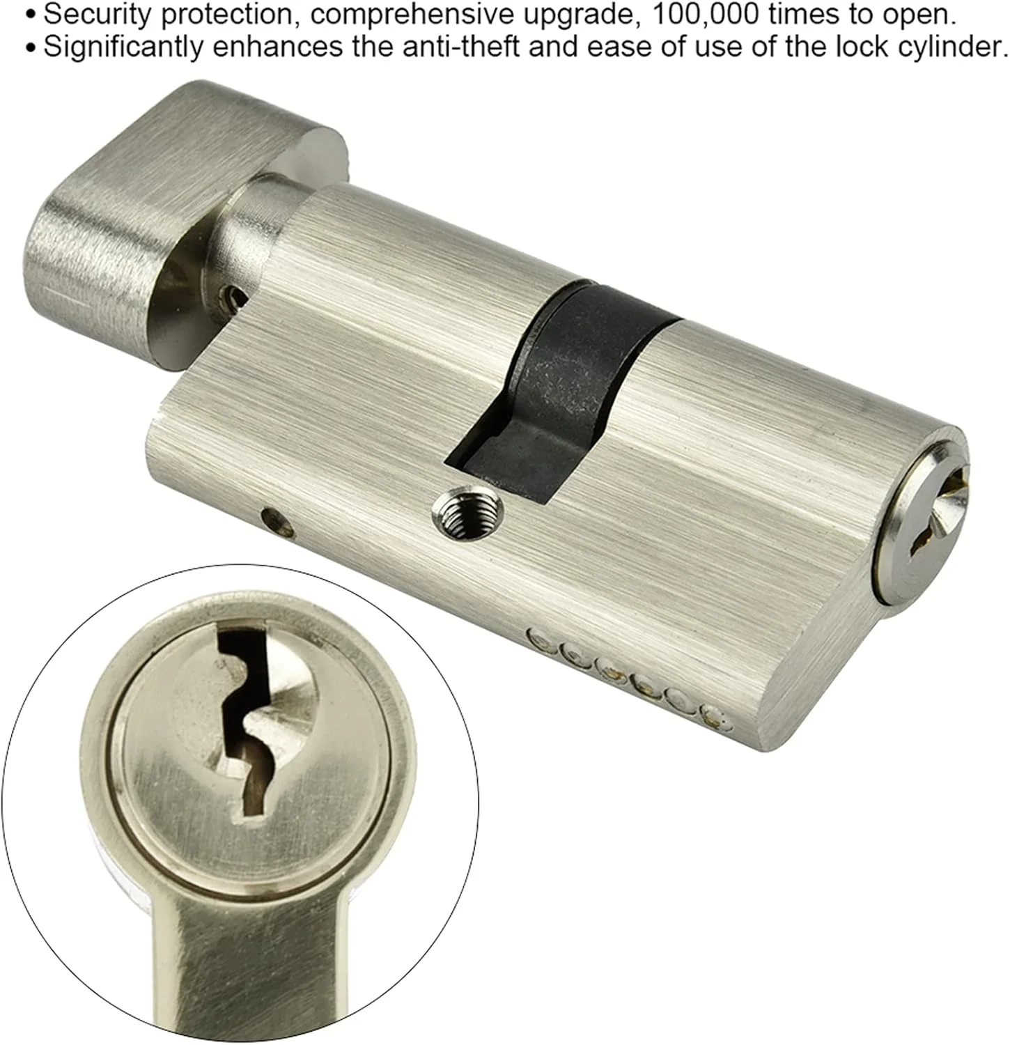 سیلندر قفل درب با کلید، سیلندر قفل درب مسی تک بازشو ضد سرقت مقاوم در برابر خوردگی و ضد زنگ، مناسب برای درب های چوبی، درب آلومینیومی (L=60mm(30/30)) سیلندر قفل درب با کلید، سیلندر قفل درب مسی تک بازشو ضد سرقت مقاوم در برابر خوردگی و ضد زنگ، مناسب برای درب های چوبی، درب آلومینیومی (L=60mm(30/30))