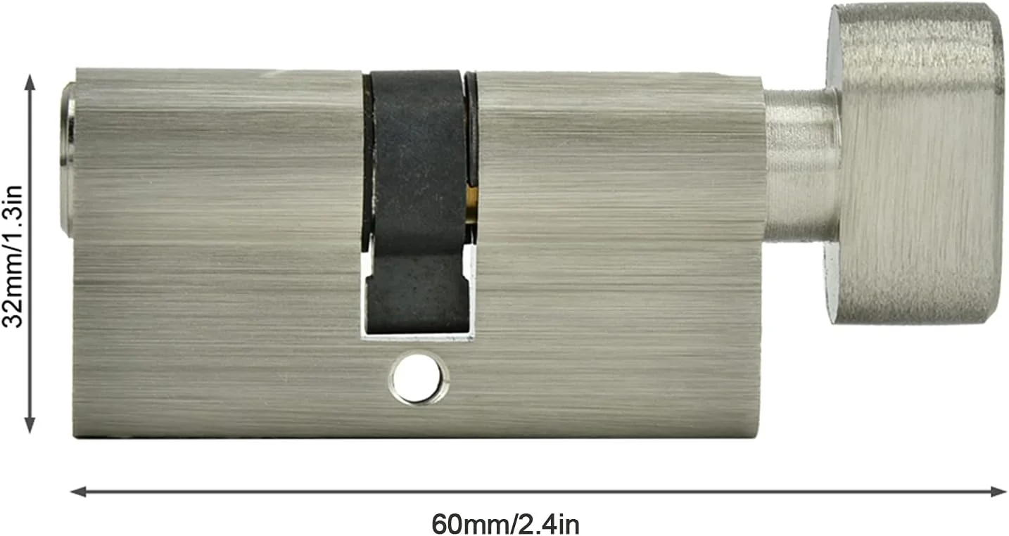سیلندر قفل درب با کلید، سیلندر قفل درب مسی تک بازشو ضد سرقت مقاوم در برابر خوردگی و ضد زنگ، مناسب برای درب های چوبی، درب آلومینیومی (L=60mm(30/30)) سیلندر قفل درب با کلید، سیلندر قفل درب مسی تک بازشو ضد سرقت مقاوم در برابر خوردگی و ضد زنگ، مناسب برای درب های چوبی، درب آلومینیومی (L=60mm(30/30))