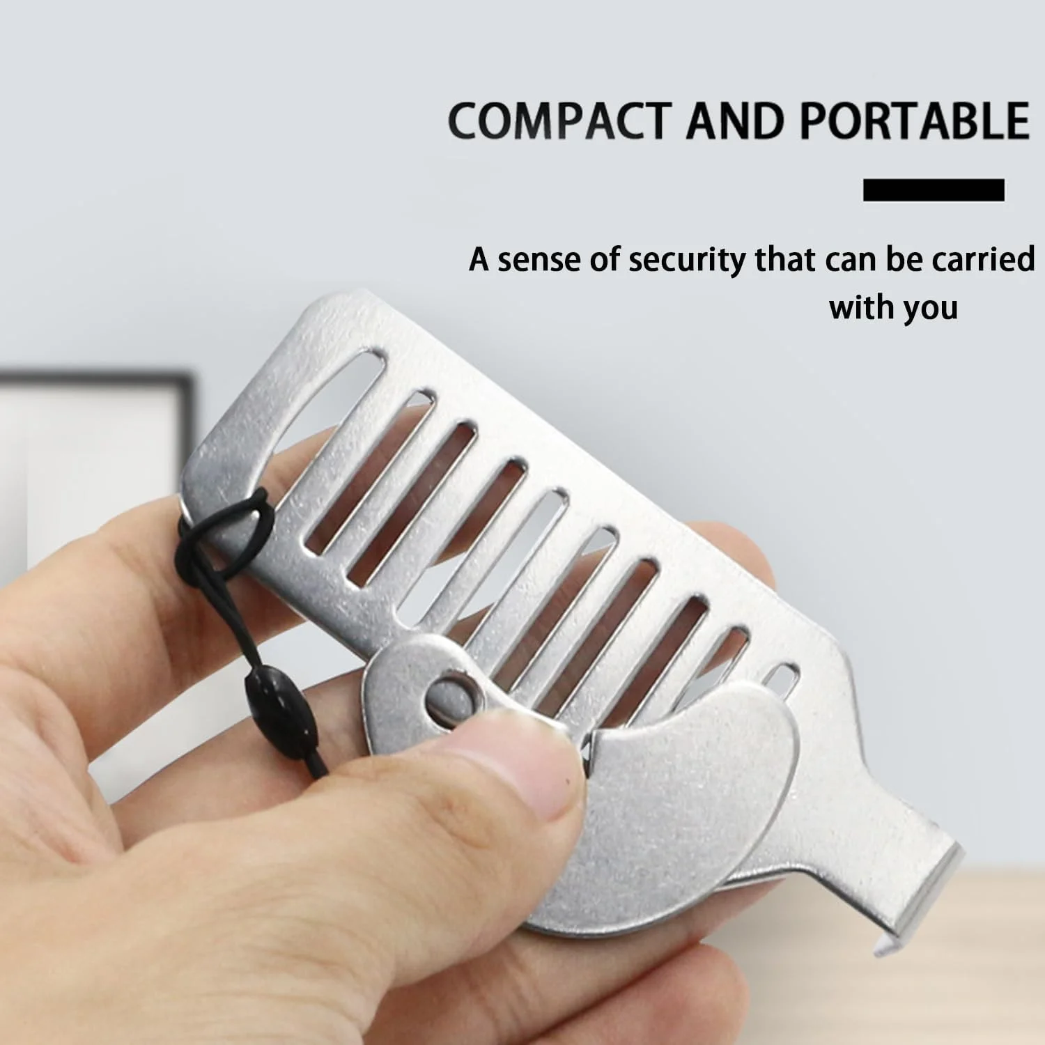 قفل درب قابل حمل Booge، 3 عددی، قفل اضافی درب برای حفظ حریم خصوصی و امنیت از داخل، مناسب برای مسافرت های انفرادی، جلوگیری از ورود غیرمجاز، مناسب برای محافظت از امنیت خانواده در مسافرت، هتل منزل، آپارتمان