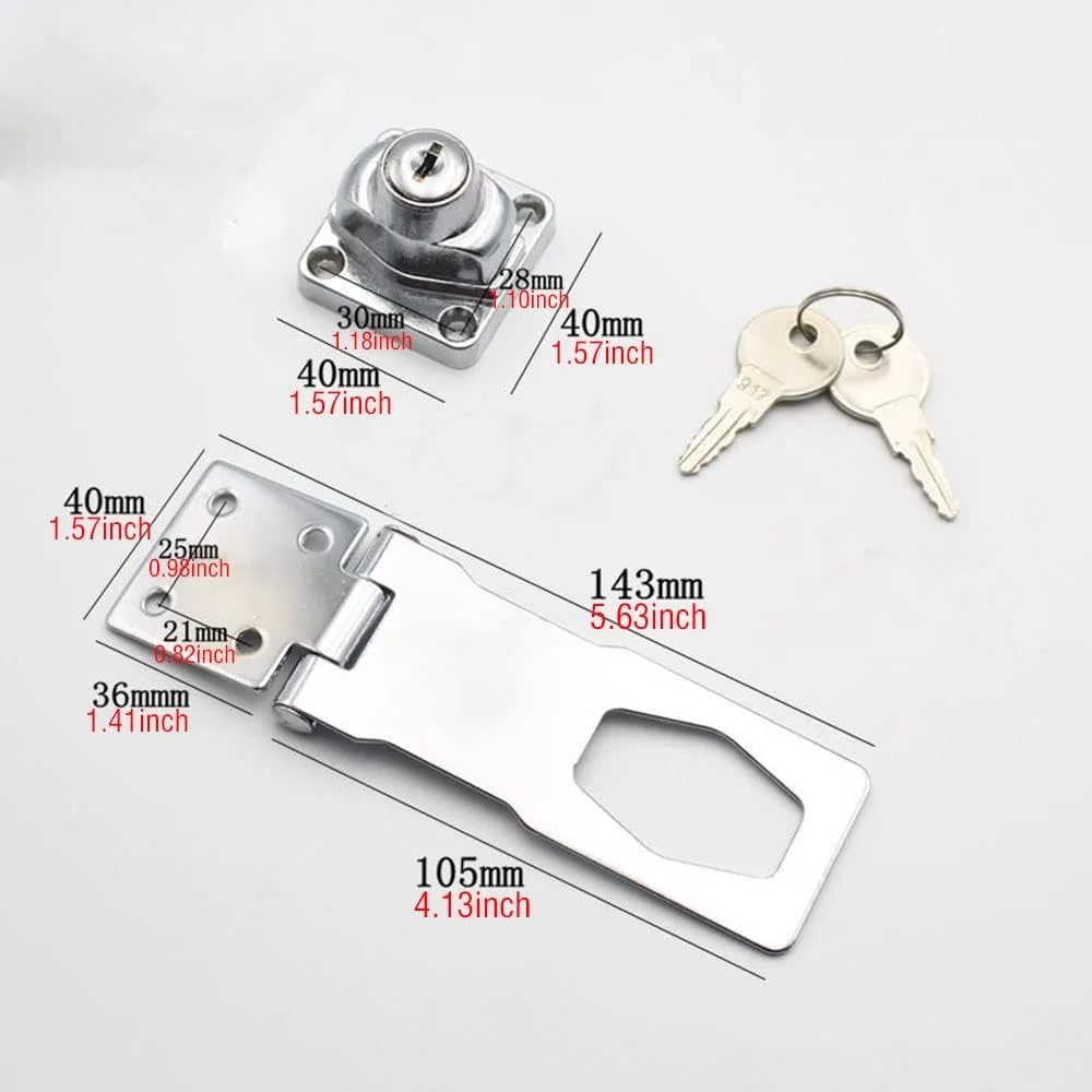 دینگچی (100 عدد) بست قفل درب، سگک قفل درب قدیمی، قفل کابینت کمد کشو، سگک قفل درب منزل از سوراخ