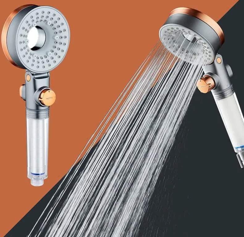 سردوش دستی با فیلتر آب و 3 حالت جت، اسپری دوش دو طرفه سبک وزن با فشار بالا - بارانی و ماساژ