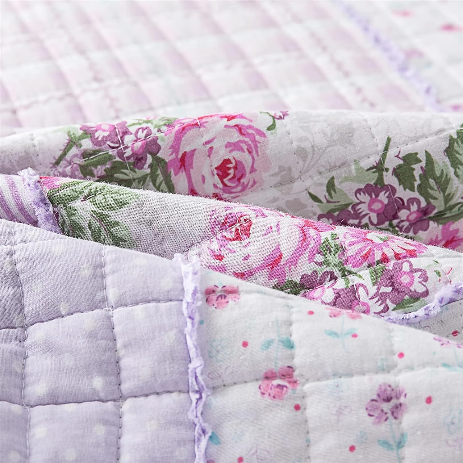 روتختی تکه دوزی شده طرح دار 230x250 سانتی متر سایز کینگ بنفش طرح گلدار زیبا پنبه ای دو رو لحاف روتختی دکور اتاق خواب به همراه 2 روبالشتی روتختی تکه دوزی شده طرح دار 230x250 سانتی متر سایز کینگ بنفش طرح گلدار زیبا پنبه ای دو رو لحاف روتختی دکور اتاق خواب به همراه 2 روبالشتی