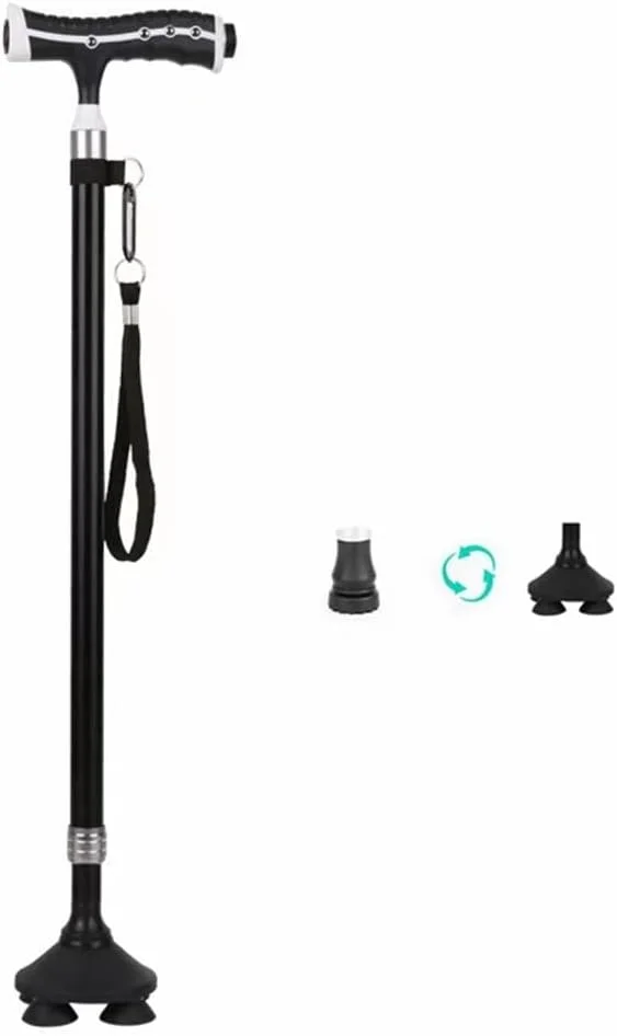 عصای چند منظوره آلیاژ آلومینیوم کول بیبی با چراغ LED و تکیه گاه بازوی قابل تنظیم برای افراد مسن عصای چند منظوره آلیاژ آلومینیوم کول بیبی با چراغ LED و تکیه گاه بازوی قابل تنظیم برای افراد مسن