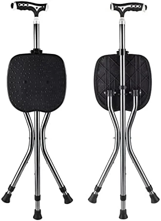 عصای پیاده روی آلیاژ آلومینیوم COOLBABY با صندلی، عصای مسافرتی کوهنوردی با صندلی تاشو قابل حمل