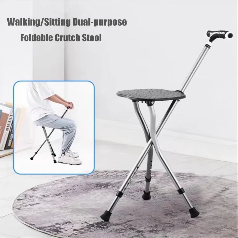 عصای پیاده روی آلیاژ آلومینیوم COOLBABY با صندلی، عصای مسافرتی کوهنوردی با صندلی تاشو قابل حمل عصای پیاده روی آلیاژ آلومینیوم COOLBABY با صندلی، عصای مسافرتی کوهنوردی با صندلی تاشو قابل حمل