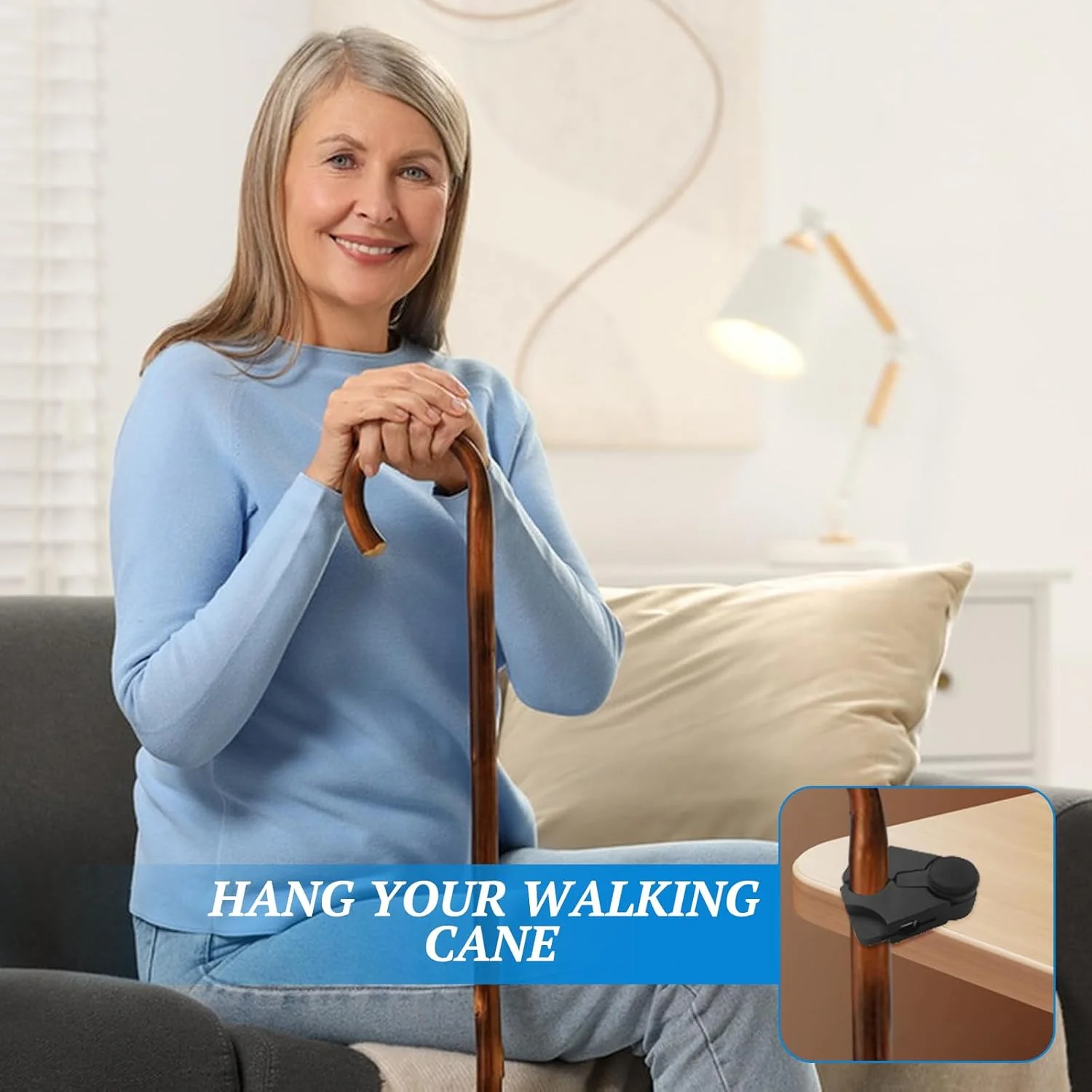 بسته 2 عددی نگهدارنده عصا کالریچ، نگهدارنده عصای پیاده روی برای میز، نگهدارنده چوب برای تمام عصاها یا لوازم جانبی عصا بسته 2 عددی نگهدارنده عصا کالریچ، نگهدارنده عصای پیاده روی برای میز، نگهدارنده چوب برای تمام عصاها یا لوازم جانبی عصا