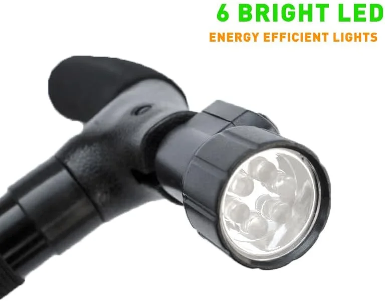 عصا تاشو با چراغ LED، عصای قابل تنظیم برای مردان و زنان عصا تاشو با چراغ LED، عصای قابل تنظیم برای مردان و زنان