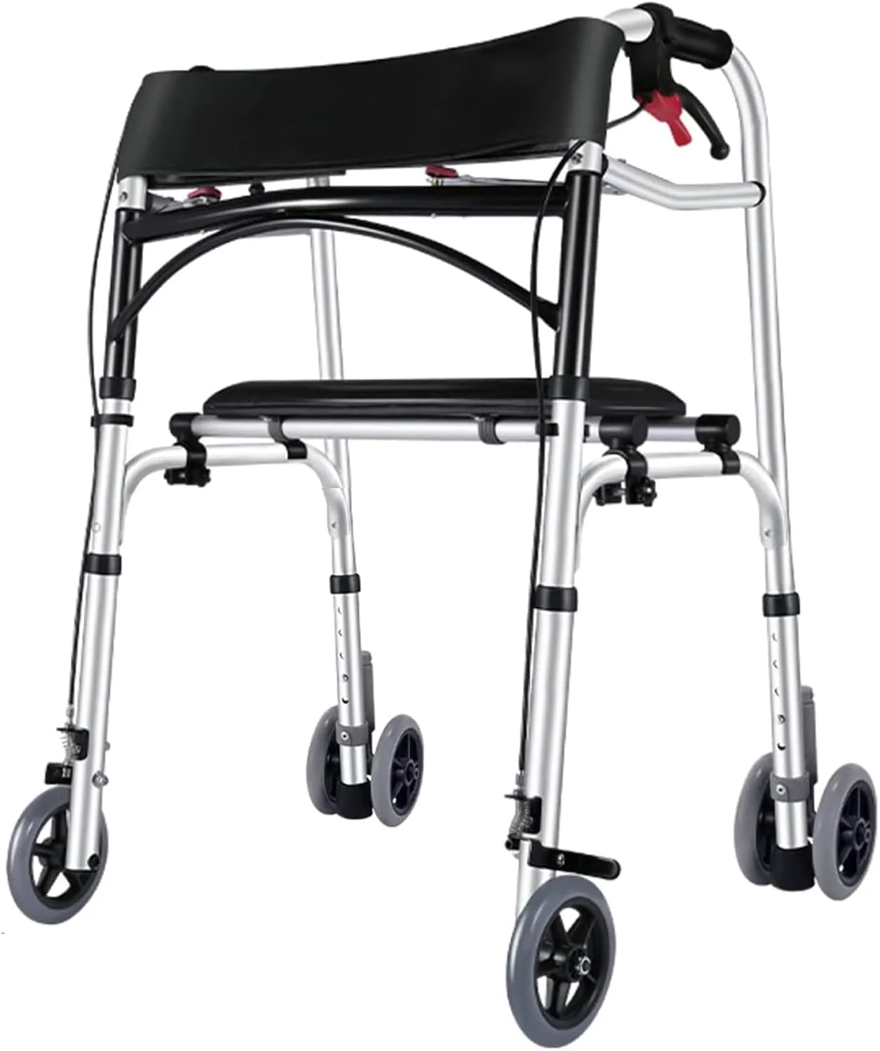 واکر تاشو سبک وزن GzxLaY با چرخ، برای افراد با تحرک محدود و افراد دارای معلولیت برای سالمندان و بزرگسالان