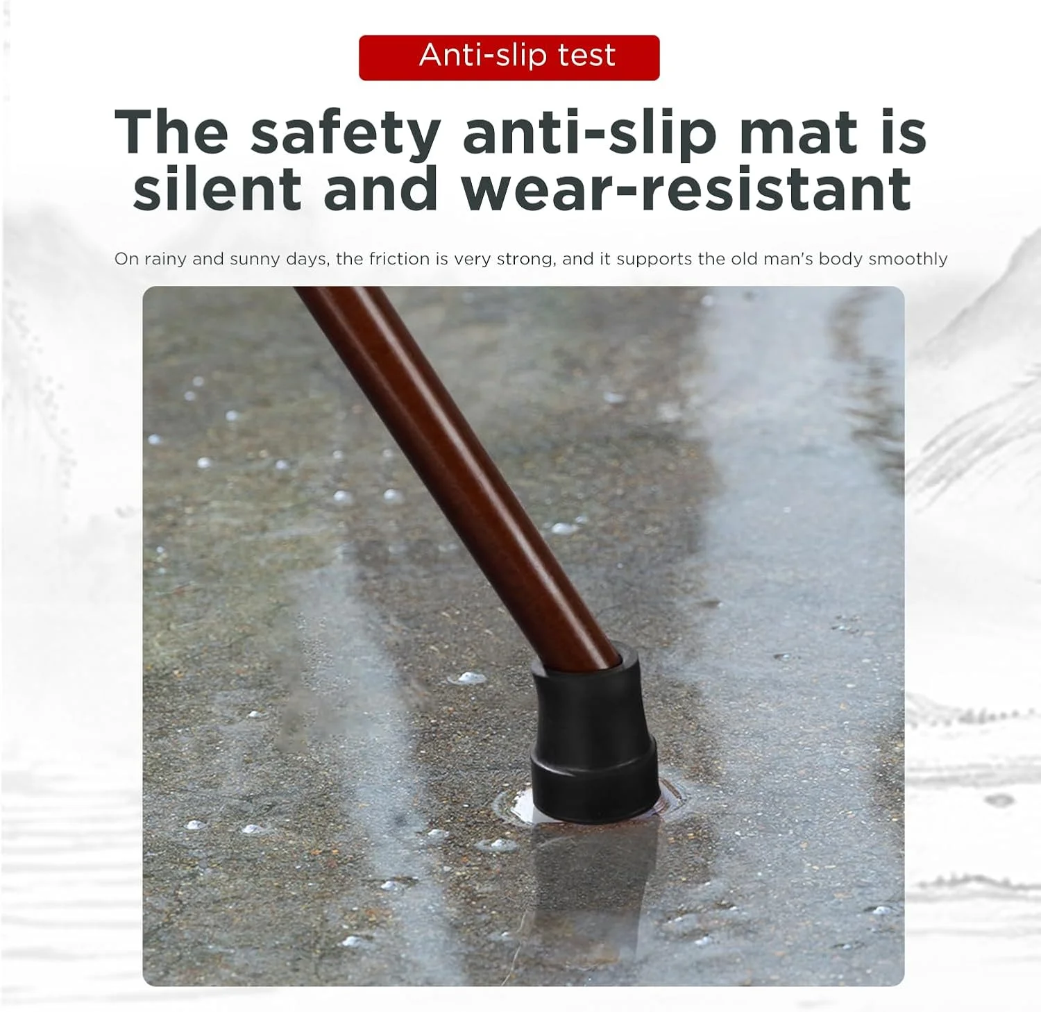 عصای چوبی دست ساز GUYUE برای مردان و زنان، عصای چوبی ارگونومیک برای سالمندان، دارای نوک لاستیکی بهتر - 37 اینچ عصای چوبی دست ساز GUYUE برای مردان و زنان، عصای چوبی ارگونومیک برای سالمندان، دارای نوک لاستیکی بهتر - 37 اینچ