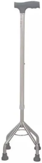 عصای پیاده روی چهار پایه قابل تنظیم مصباح [نقره ای]