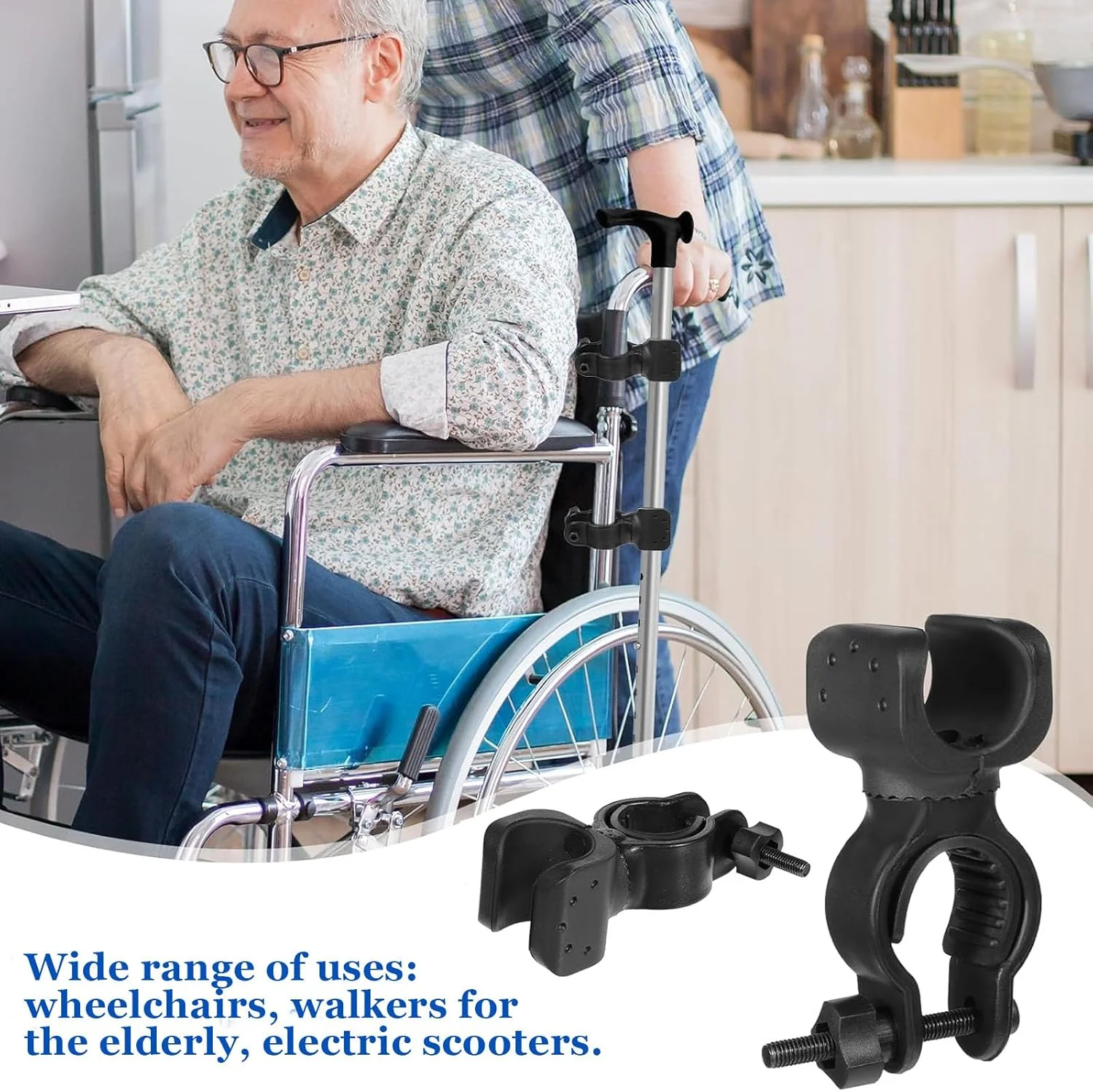 نگهدارنده عصای پیاده روی مشکی 4 عددی، نگهدارنده عصا برای اسکوتر حرکتی و ویلچر، لوازم جانبی عصا جهانی برای عصا زیر بغل و اسکوترهای حرکتی، نگهدارنده های پلاستیکی با نصب آسان نگهدارنده عصای پیاده روی مشکی 4 عددی، نگهدارنده عصا برای اسکوتر حرکتی و ویلچر، لوازم جانبی عصا جهانی برای عصا زیر بغل و اسکوترهای حرکتی، نگهدارنده های پلاستیکی با نصب آسان