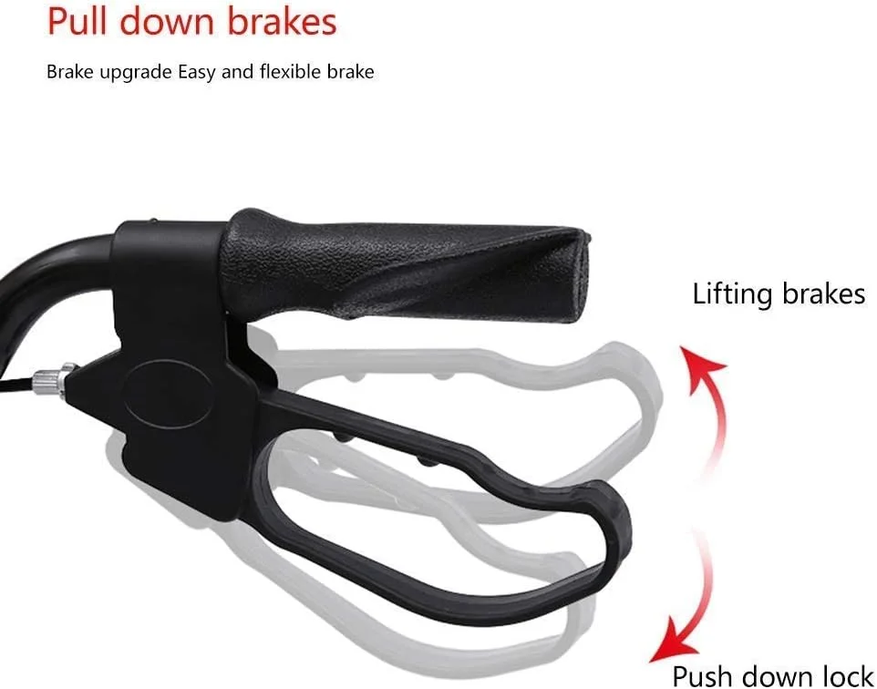 واکر، رولیتور تاشو متحرک با ترمز دستی، رولیتور آلومینیومی با صندلی، واکر سبک وزن با دسته قابل تنظیم برای سالمندان، سورپرایز کوچک