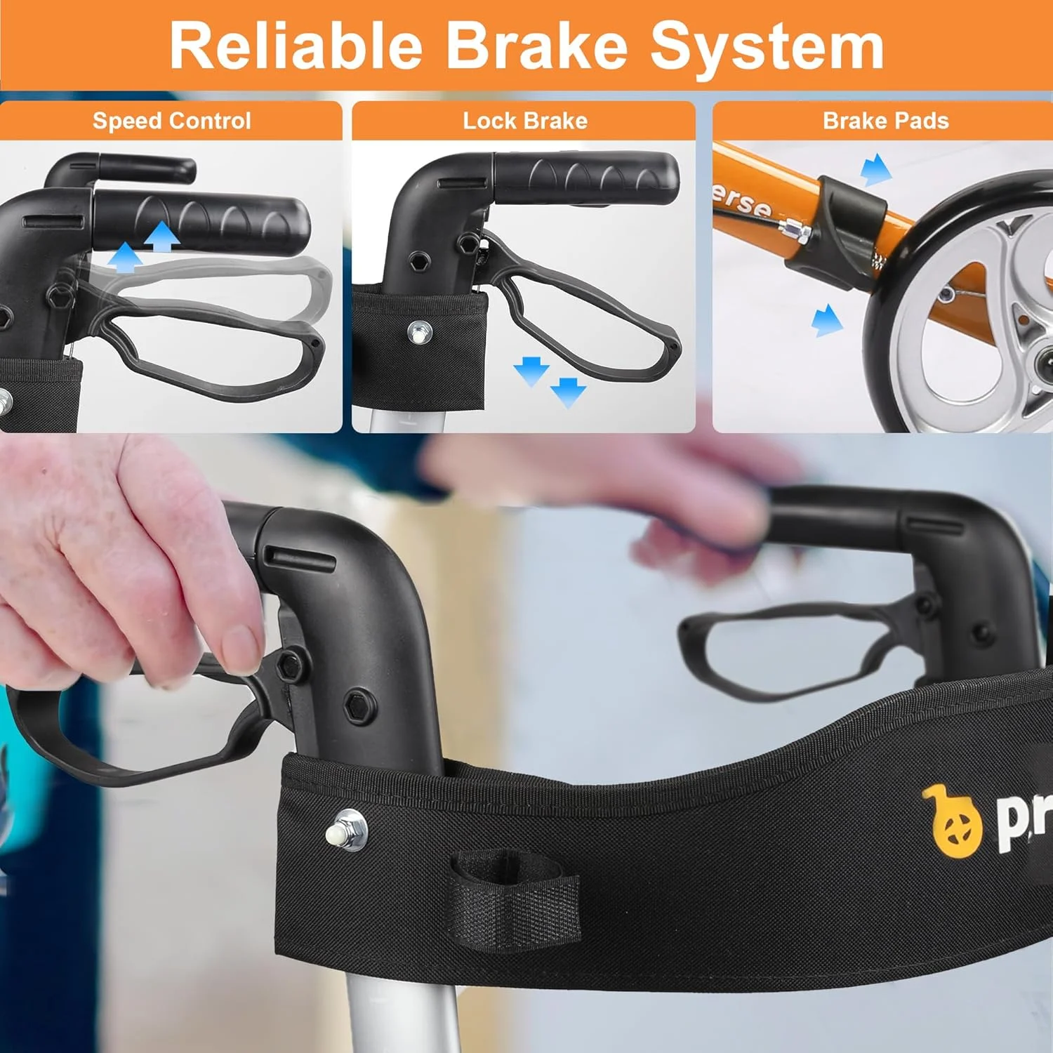 واکر سالمندان، رولیتور واکر با صندلی، واکر چرخدار تاشو سبک وزن مناسب تمام سطوح، ارتفاع قابل تنظیم، رولیتور با چرخ های بزرگ، واکر رولیتور با صندلی، نارنجی واکر سالمندان، رولیتور واکر با صندلی، واکر چرخدار تاشو سبک وزن مناسب تمام سطوح، ارتفاع قابل تنظیم، رولیتور با چرخ های بزرگ، واکر رولیتور با صندلی، نارنجی