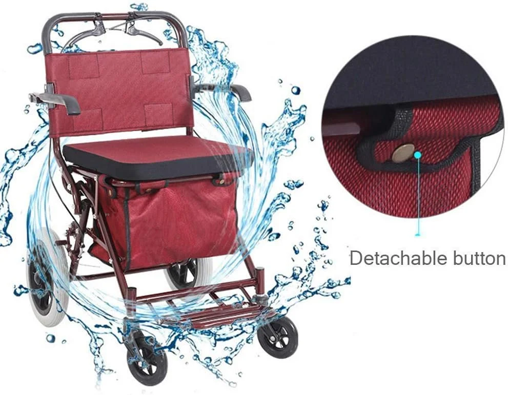 Rollator Walker With Seat, Rolling Walker Foldable, 4 Wheels Mobility Walking Aids Double Brake System, Walking Frame Used For Seniors Walking,Red Rollator Walker With Seat, Rolling Walker Foldable, 4 Wheels Mobility Walking Aids Double Brake System, Walking Frame Used For Seniors Walking,Red