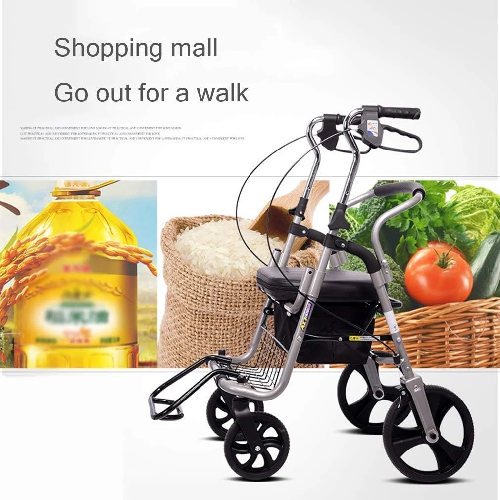 واکر رولیتور، واکر چرخ دار با حالت ایستاده، واکر آلومینیومی سبک وزن، واکر رولیتور قابل حمل برای سالمندان، خاکستری واکر رولیتور، واکر چرخ دار با حالت ایستاده، واکر آلومینیومی سبک وزن، واکر رولیتور قابل حمل برای سالمندان، خاکستری