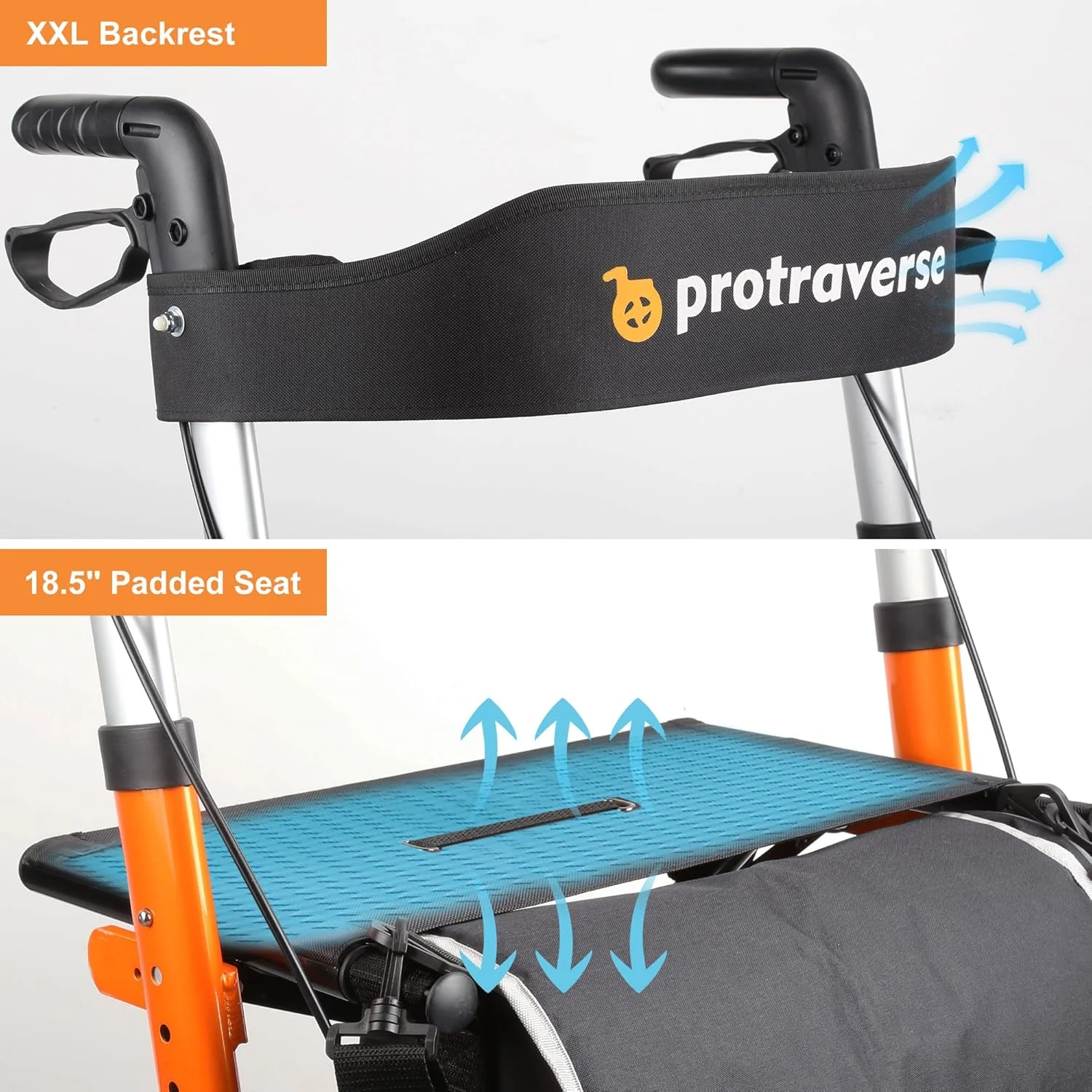 واکر سالمندان، رولیتور واکر با صندلی، واکر چرخدار تاشو سبک وزن مناسب تمام سطوح، ارتفاع قابل تنظیم، رولیتور با چرخ های بزرگ، واکر رولیتور با صندلی، نارنجی واکر سالمندان، رولیتور واکر با صندلی، واکر چرخدار تاشو سبک وزن مناسب تمام سطوح، ارتفاع قابل تنظیم، رولیتور با چرخ های بزرگ، واکر رولیتور با صندلی، نارنجی