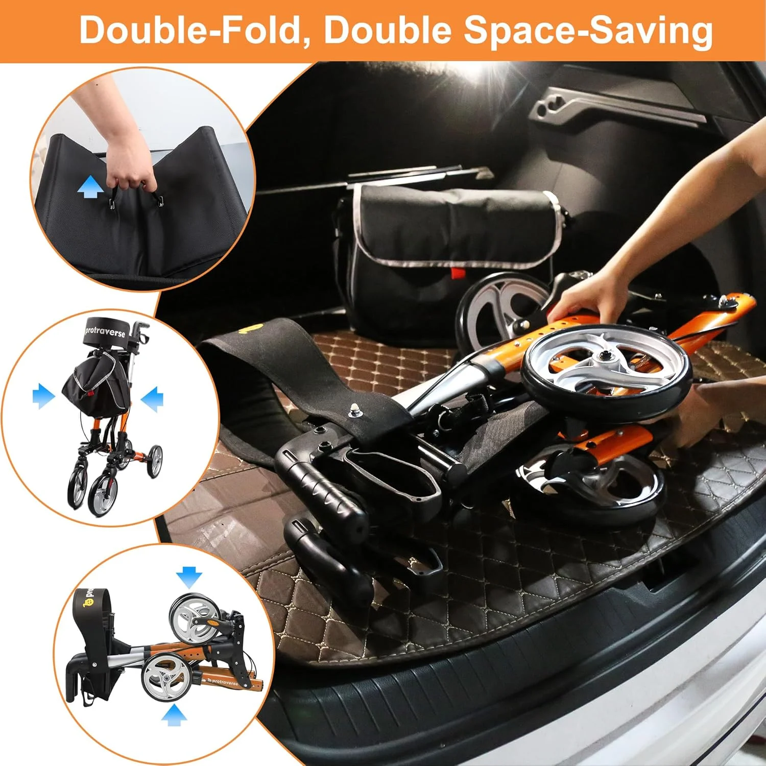 واکر سالمندان، رولیتور واکر با صندلی، واکر چرخدار تاشو سبک وزن مناسب تمام سطوح، ارتفاع قابل تنظیم، رولیتور با چرخ های بزرگ، واکر رولیتور با صندلی، نارنجی واکر سالمندان، رولیتور واکر با صندلی، واکر چرخدار تاشو سبک وزن مناسب تمام سطوح، ارتفاع قابل تنظیم، رولیتور با چرخ های بزرگ، واکر رولیتور با صندلی، نارنجی