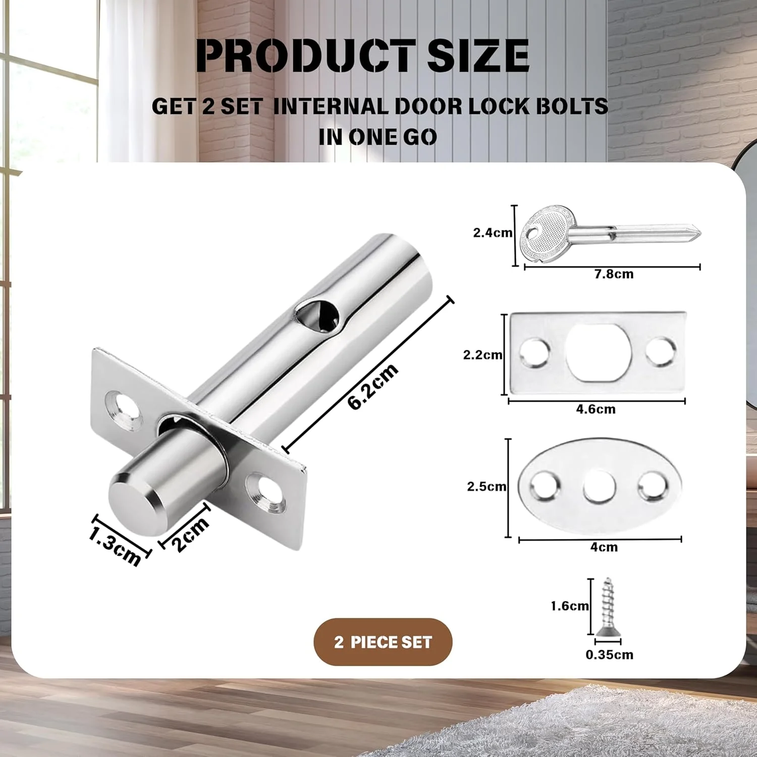 بسته 2 عددی قفل زبانه درب داخلی، قفل درب استیل ضد زنگ با کلید، قفل ضد سرقت ایمنی درب، قفل زبانه قفسه ای بادوام و ضد آب برای در و پنجره های داخلی بسته 2 عددی قفل زبانه درب داخلی، قفل درب استیل ضد زنگ با کلید، قفل ضد سرقت ایمنی درب، قفل زبانه قفسه ای بادوام و ضد آب برای در و پنجره های داخلی