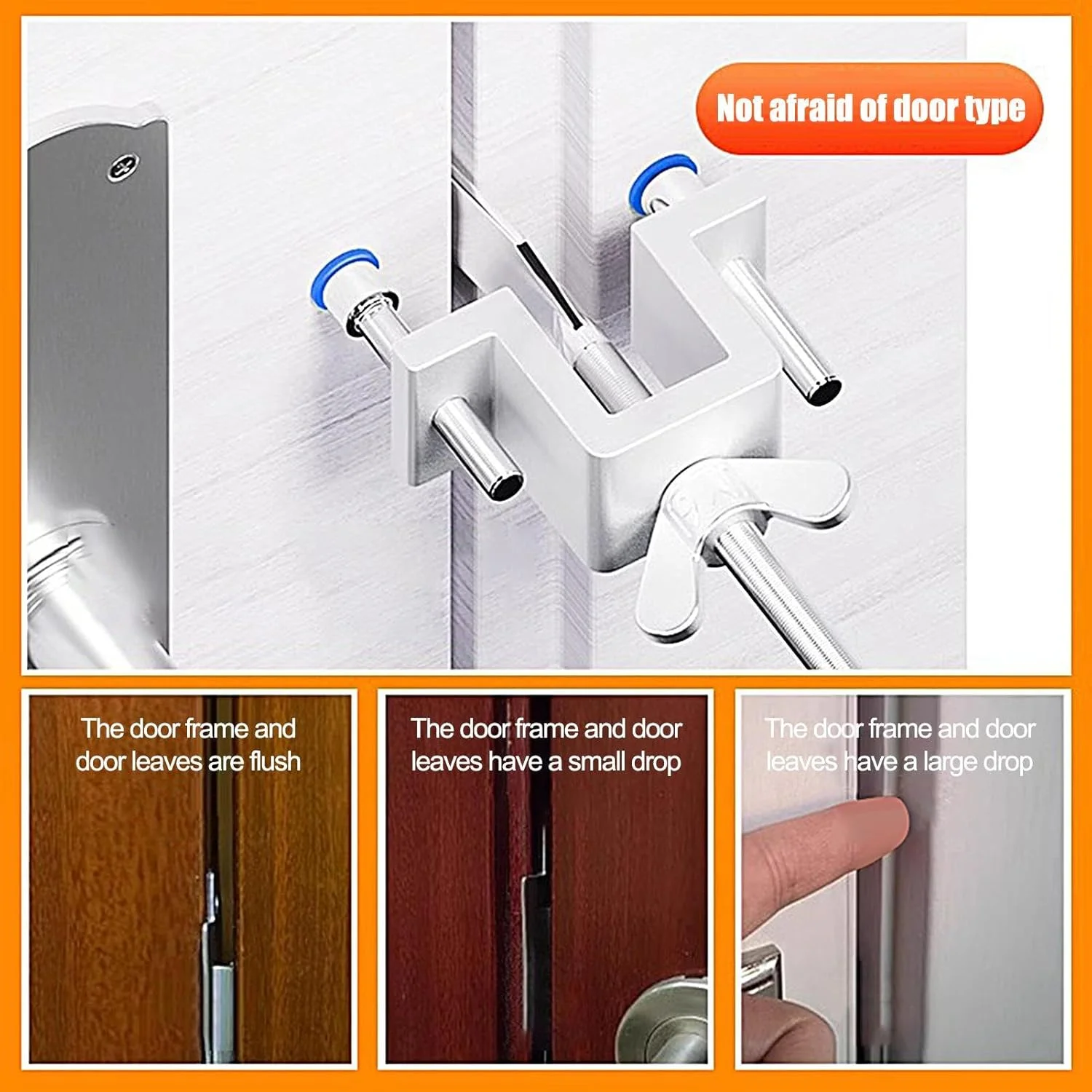 قفل درب هتل - قفل درب قابل حمل ضد سرقت برای مسافرت، مسدود کننده قفل برای محافظت شخصی دستگاه امنیتی برای اتاق خانه مسافران حریم خصوصی دانشجویان