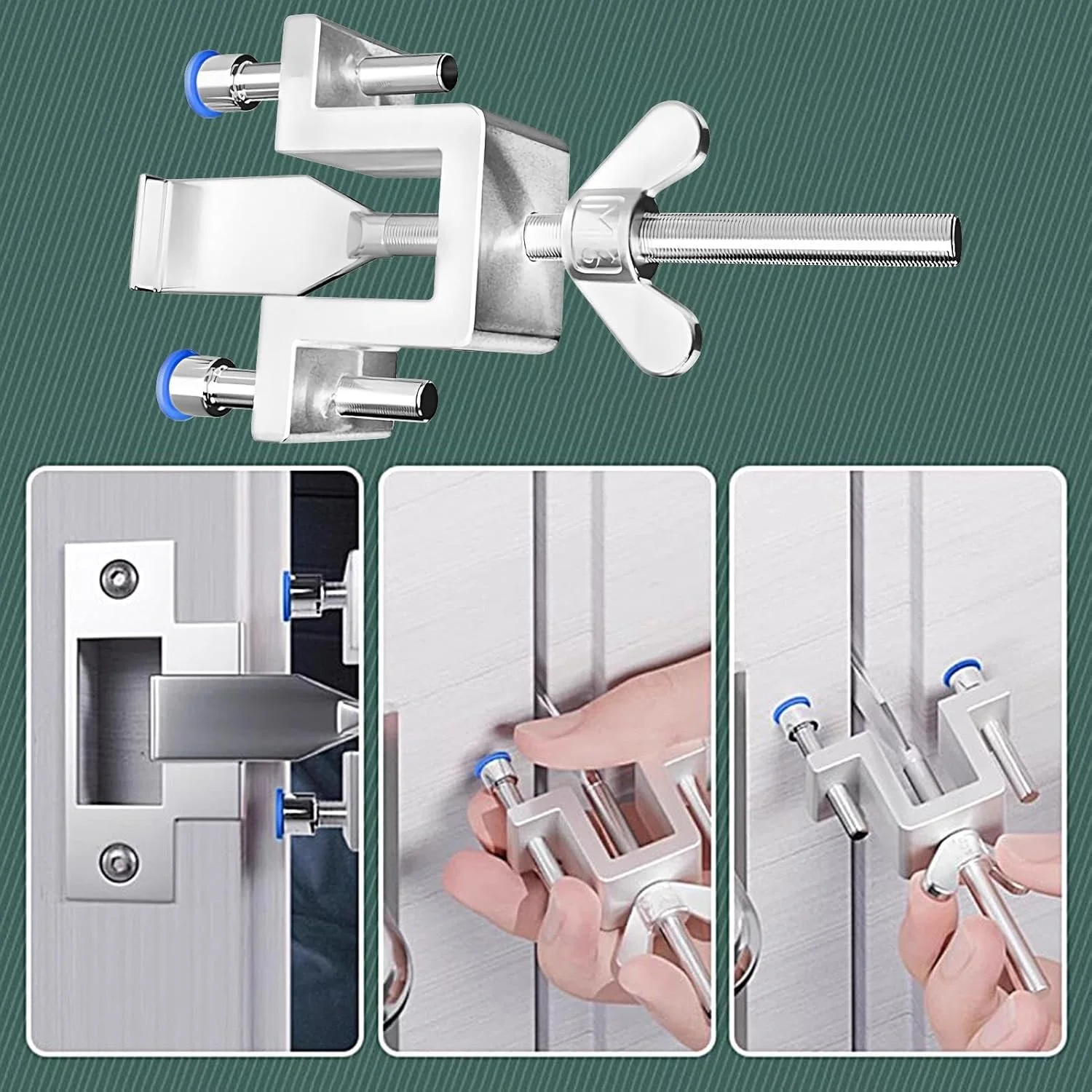 قفل درب هتل - قفل درب قابل حمل ضد سرقت برای مسافرت، مسدود کننده قفل برای محافظت شخصی دستگاه امنیتی برای اتاق خانه مسافران حریم خصوصی دانشجویان