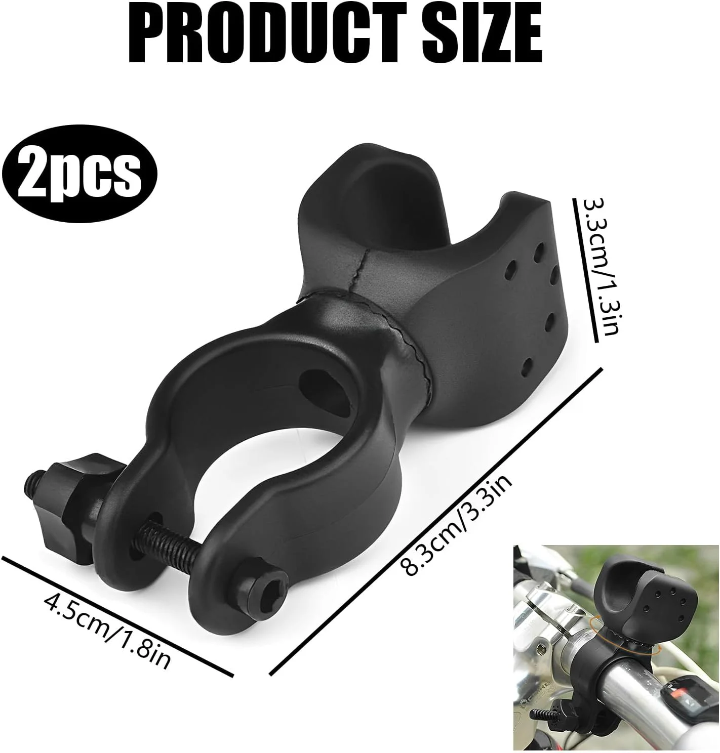 نگهدارنده عصای پیاده روی ZPLASK، بسته 2 عددی، نگهدارنده عصا برای اسکوتر برقی با گیره چرخان 360 درجه، نگهدارنده عصا برای اسکوتر برقی، لوازم جانبی اسکوتر برقی با نصب آسان