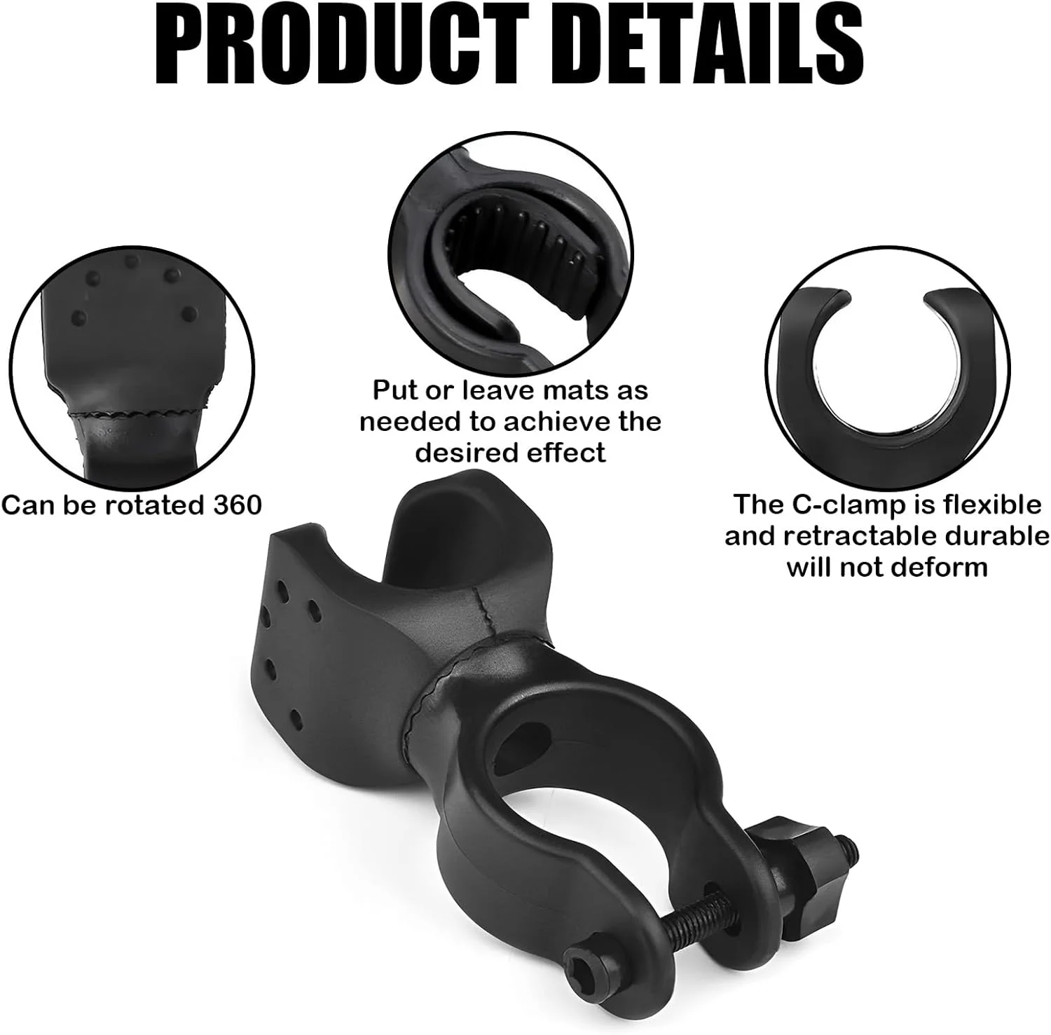 نگهدارنده عصای پیاده روی ZPLASK، بسته 2 عددی، نگهدارنده عصا برای اسکوتر برقی با گیره چرخان 360 درجه، نگهدارنده عصا برای اسکوتر برقی، لوازم جانبی اسکوتر برقی با نصب آسان