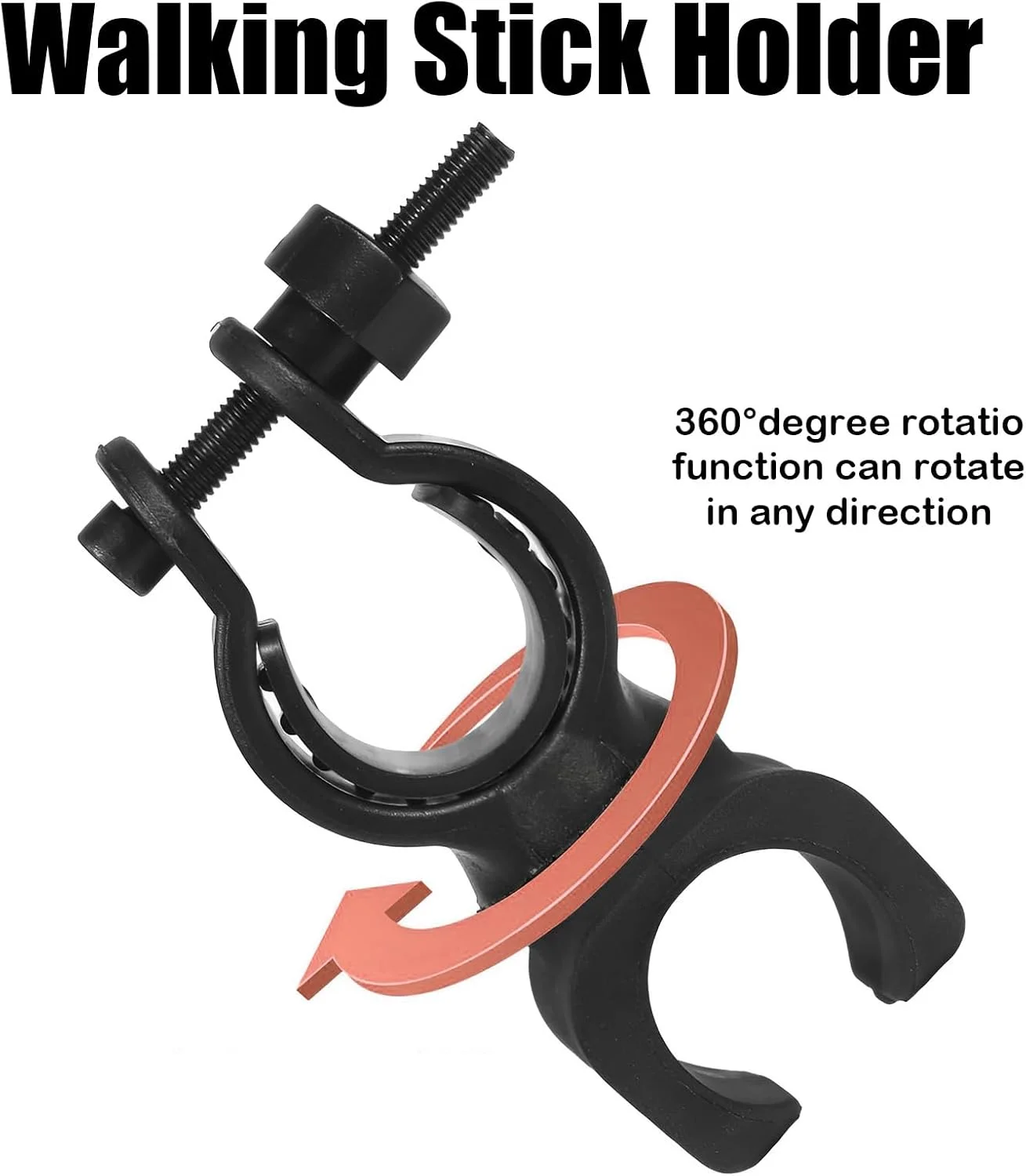 نگهدارنده عصای پیاده روی ZPLASK، بسته 2 عددی، نگهدارنده عصا برای اسکوتر برقی با گیره چرخان 360 درجه، نگهدارنده عصا برای اسکوتر برقی، لوازم جانبی اسکوتر برقی با نصب آسان