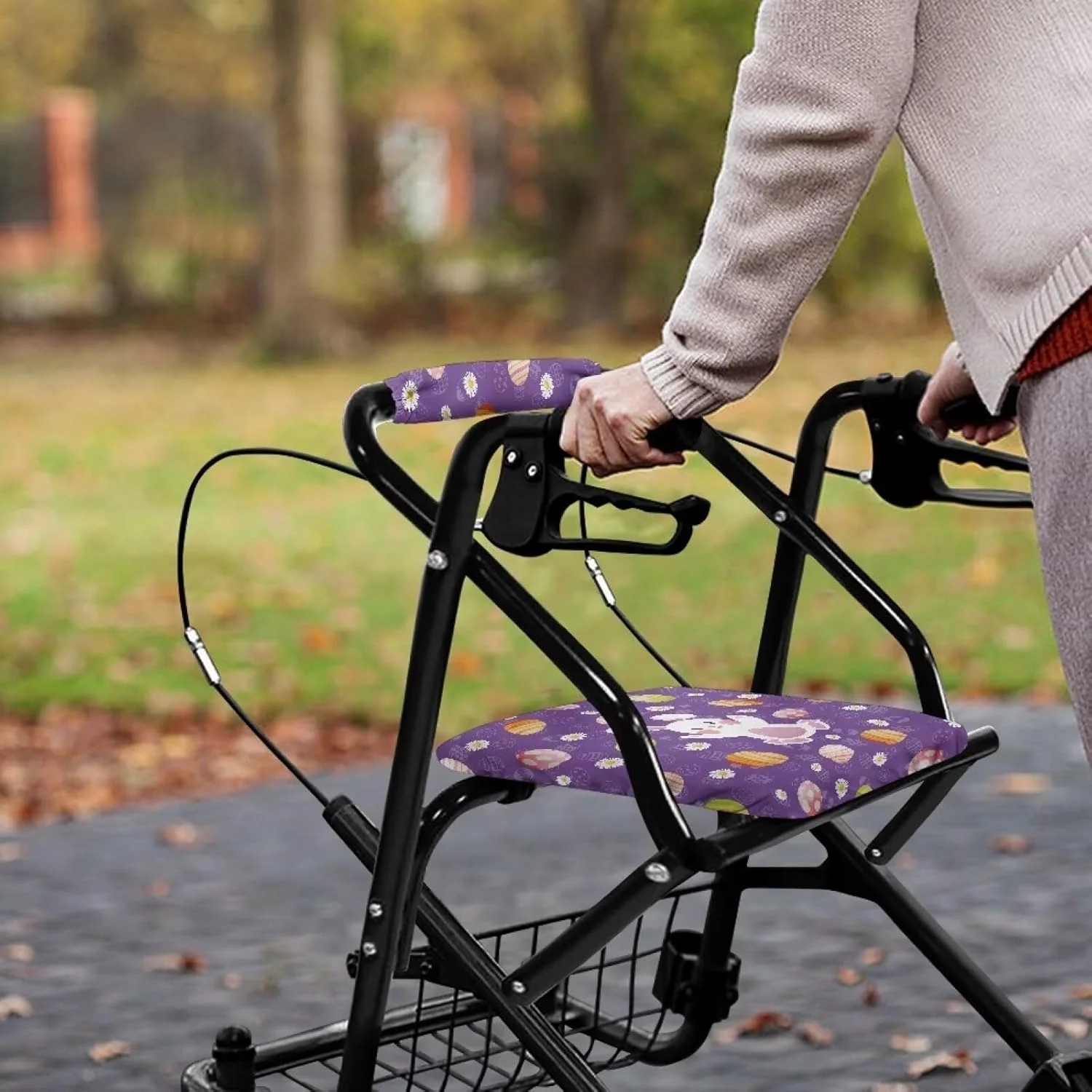 روکش صندلی واکر Zuxongsy Spot مناسب بانوان، لوازم جانبی رولیتور بنفش، روکش صندلی رولیتور با روکش پشتی تخم مرغی قابل تنظیم، کش خرگوشی الاستیک، کوسن صندلی رولیتور برای عید پاک روکش صندلی واکر Zuxongsy Spot مناسب بانوان، لوازم جانبی رولیتور بنفش، روکش صندلی رولیتور با روکش پشتی تخم مرغی قابل تنظیم، کش خرگوشی الاستیک، کوسن صندلی رولیتور برای عید پاک