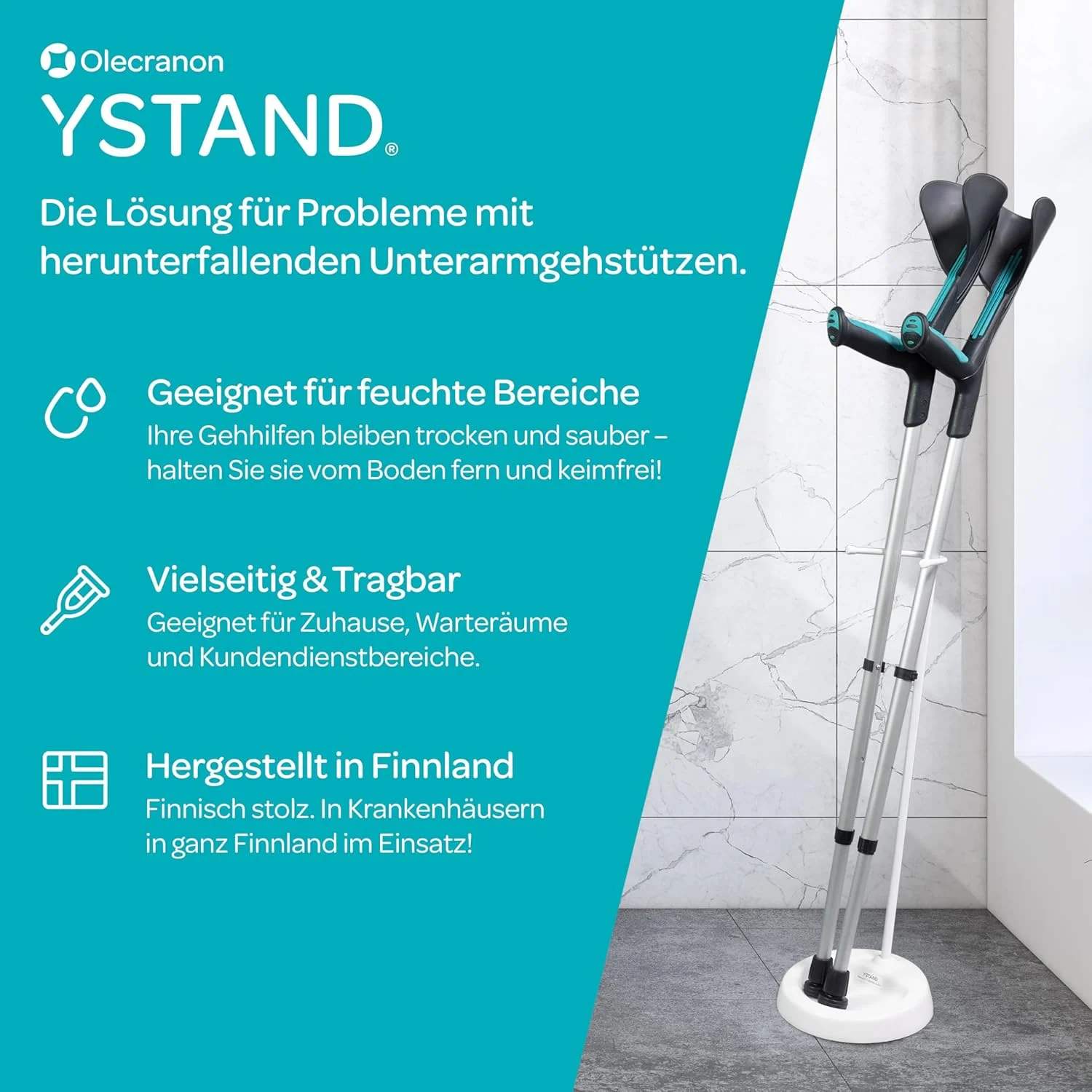 پایه عصا زیر بغل YSTAND - نگهدارنده 62 سانتی متری، نگهدارنده عصا - استفاده آسان از براکت ها برای عصا های پیاده روی و عصا زیر بغل، لوازم جانبی عصا پایه عصا زیر بغل YSTAND - نگهدارنده 62 سانتی متری، نگهدارنده عصا - استفاده آسان از براکت ها برای عصا های پیاده روی و عصا زیر بغل، لوازم جانبی عصا