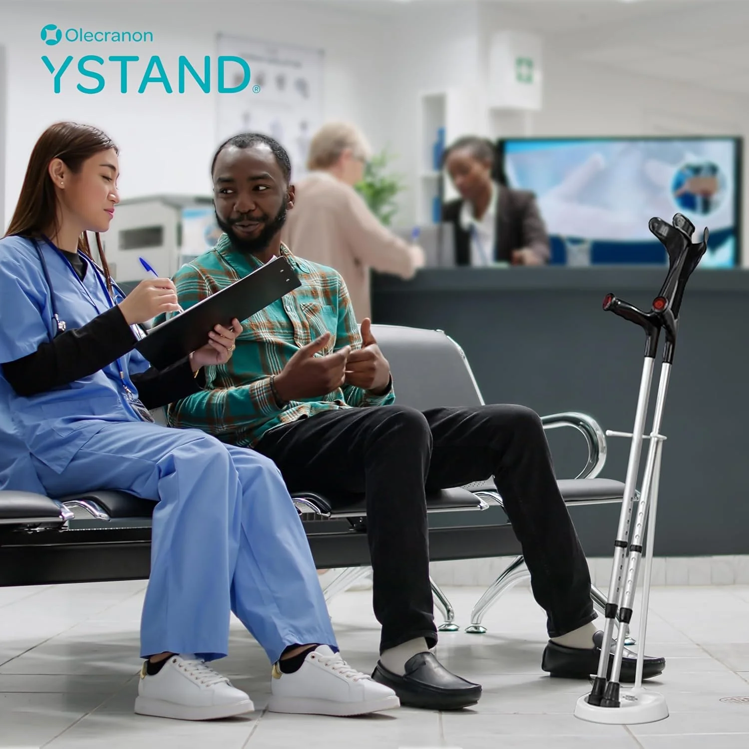 پایه عصا زیر بغل YSTAND - نگهدارنده 62 سانتی متری، نگهدارنده عصا - استفاده آسان از براکت ها برای عصا های پیاده روی و عصا زیر بغل، لوازم جانبی عصا پایه عصا زیر بغل YSTAND - نگهدارنده 62 سانتی متری، نگهدارنده عصا - استفاده آسان از براکت ها برای عصا های پیاده روی و عصا زیر بغل، لوازم جانبی عصا