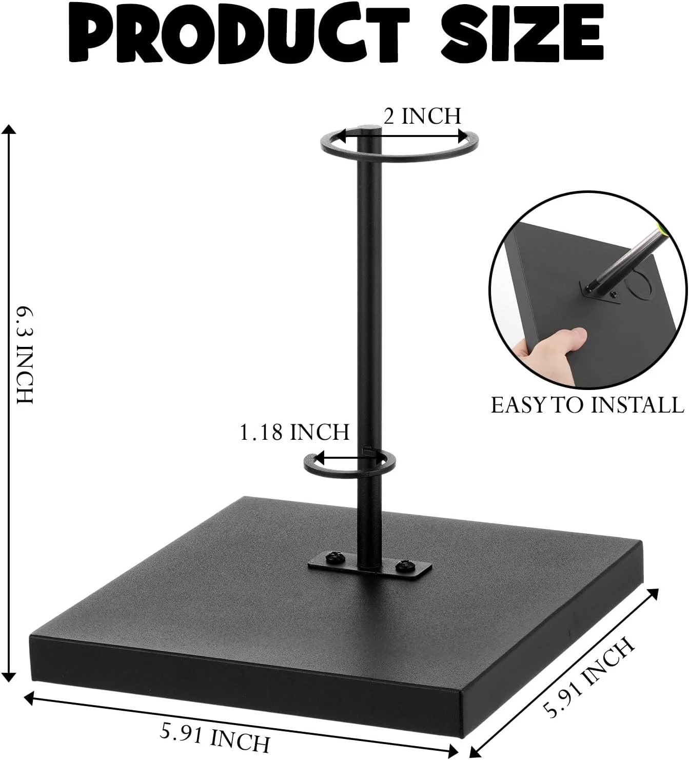پایه عصا Yaocom، جا چوب دستی، قفسه نگهدارنده میله، پایه نمایشگر برای عصاهای نوک دار استاندارد، چتر ورودی، عصای زیر بغل پایه عصا Yaocom، جا چوب دستی، قفسه نگهدارنده میله، پایه نمایشگر برای عصاهای نوک دار استاندارد، چتر ورودی، عصای زیر بغل