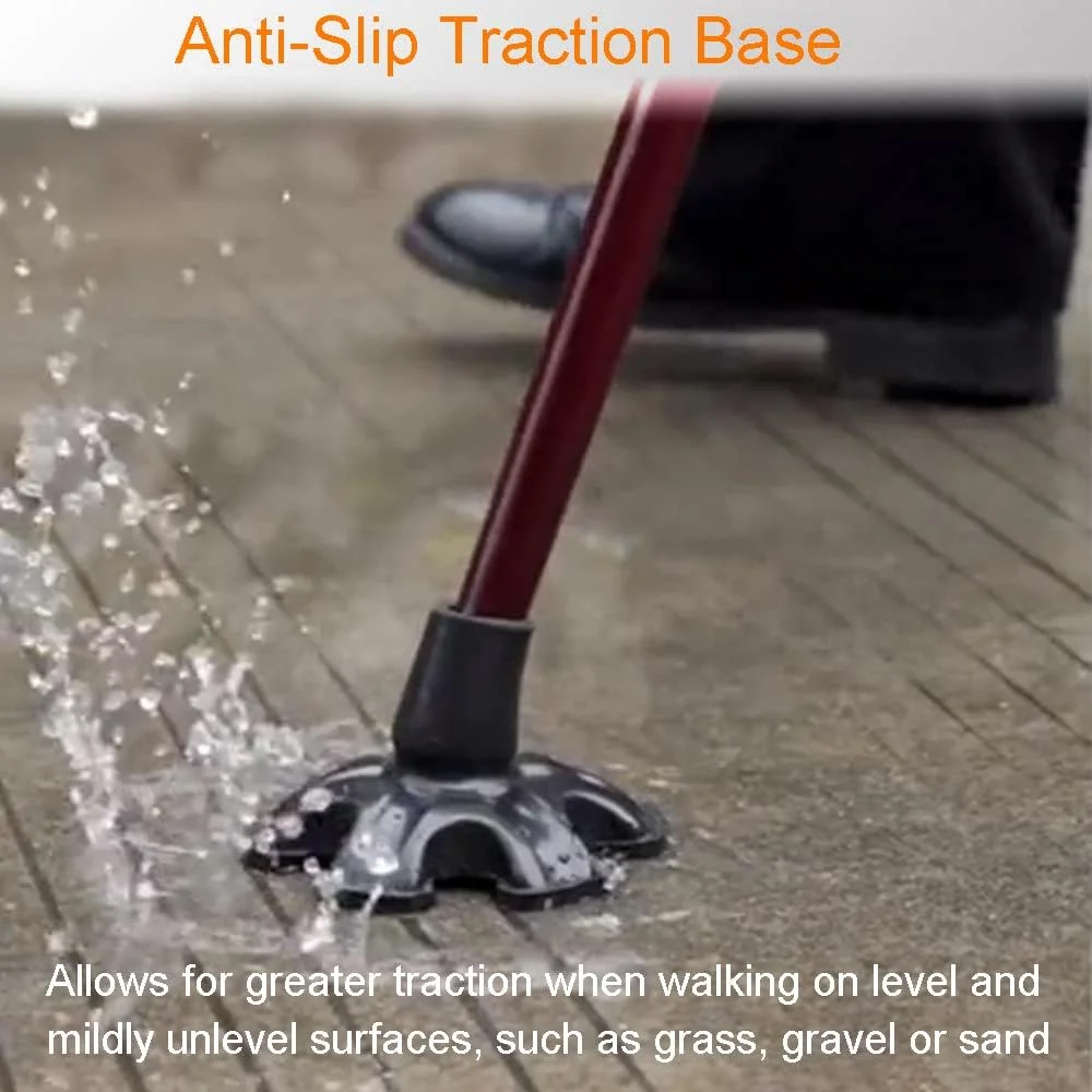 نوک عصا YAMTHR با پایه لاستیکی 6 نقطه اتکا برای عصاهای پیاده روی با شفت 3/4 اینچ، خودایستا، ضد لغزش، اتصال جهانی 6 پایه برای عصا نوک عصا YAMTHR با پایه لاستیکی 6 نقطه اتکا برای عصاهای پیاده روی با شفت 3/4 اینچ، خودایستا، ضد لغزش، اتصال جهانی 6 پایه برای عصا