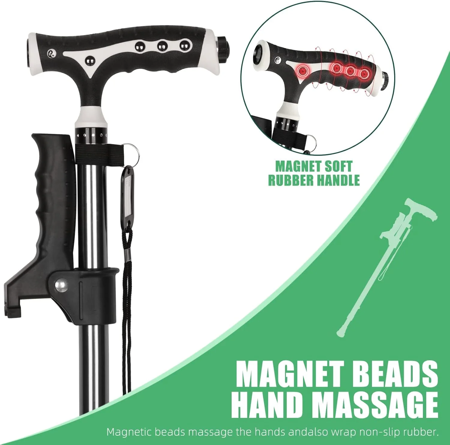 عصای پیاده روی با تحمل وزن 200 کیلوگرم برای مردان و زنان، آلیاژ آلومینیوم سبک وزن، عصای پیاده روی قابل تنظیم ارتفاع، عصای تاشو سنگین وزن با قابلیت ایستادن آزاد با LED برای سالمندان و بزرگسالان عصای پیاده روی با تحمل وزن 200 کیلوگرم برای مردان و زنان، آلیاژ آلومینیوم سبک وزن، عصای پیاده روی قابل تنظیم ارتفاع، عصای تاشو سنگین وزن با قابلیت ایستادن آزاد با LED برای سالمندان و بزرگسالان