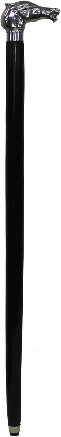 عصای پیاده روی چوبی با سر اسب فلزی سفید عصای پیاده روی چوبی با سر اسب فلزی سفید