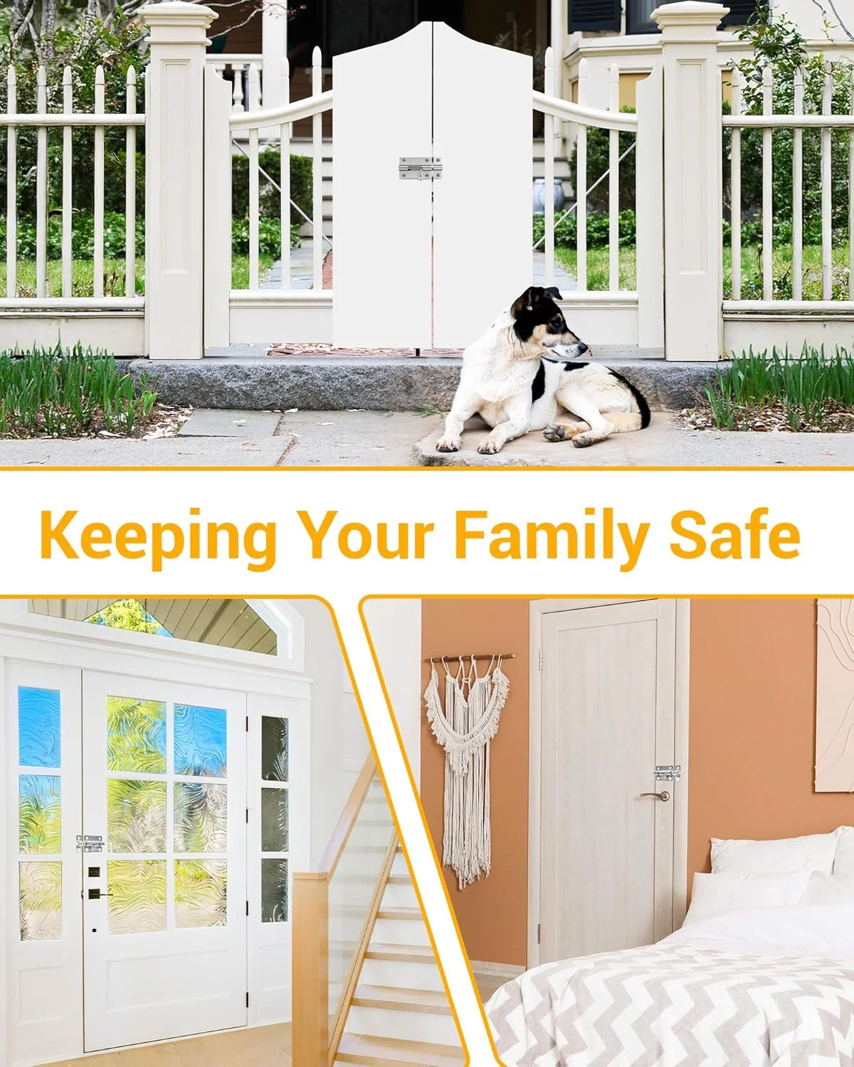 قفل کشویی درب امنیتی HELEMAN، قفل درب حمام بدون کلید، قفل درب کشویی استیل ضد زنگ ضخیم شده، نصب آسان دروازه، قفل کشویی با 12 پیچ (2 عدد) قفل کشویی درب امنیتی HELEMAN، قفل درب حمام بدون کلید، قفل درب کشویی استیل ضد زنگ ضخیم شده، نصب آسان دروازه، قفل کشویی با 12 پیچ (2 عدد)