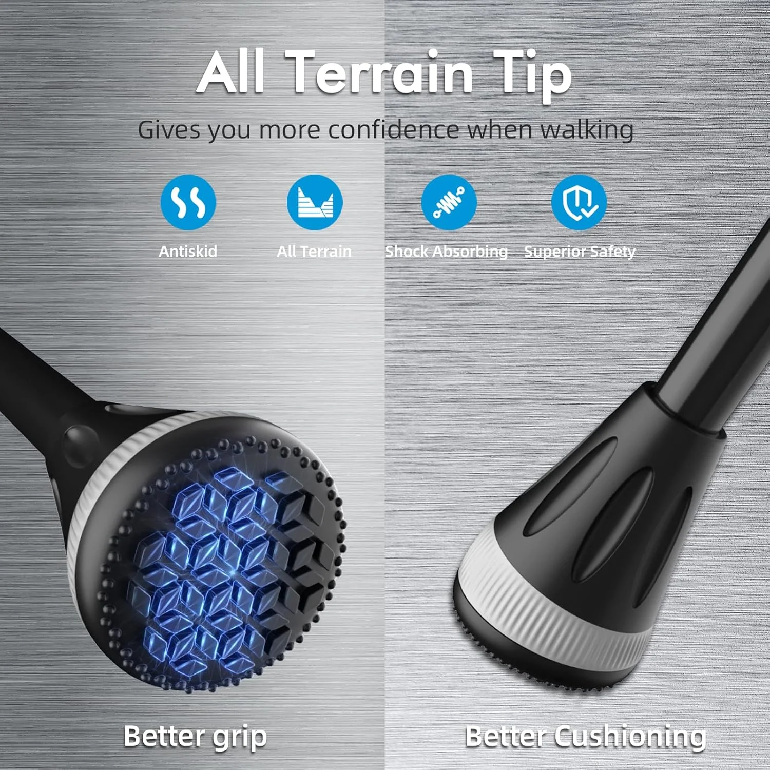 عصای پیاده روی XSL - عصاهای پیاده روی تاشو، قابل تنظیم و جمع شونده برای آقایان و بانوان، نوک سنگین مناسب تمام سطوح، به همراه کیف مسافرتی | عصاهای پیاده روی قابل حمل برای سالمندان و بزرگسالان عصای پیاده روی XSL - عصاهای پیاده روی تاشو، قابل تنظیم و جمع شونده برای آقایان و بانوان، نوک سنگین مناسب تمام سطوح، به همراه کیف مسافرتی | عصاهای پیاده روی قابل حمل برای سالمندان و بزرگسالان