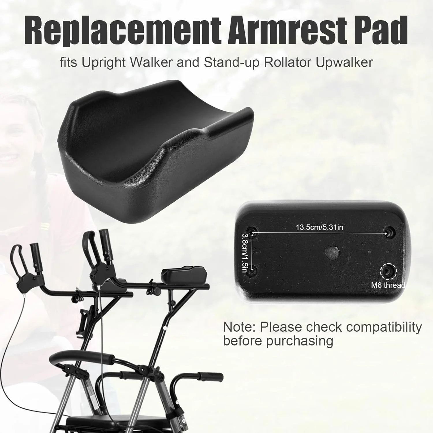 پد زیر دستی رولیتور XIHIRCD، پد زیر دستی رولیتور ایستاده، پد زیر دستی برای واکر، زیر دستی برای واکرهای ایستاده، لوازم جانبی رولیتور برای سالمندان (مشکی) پد زیر دستی رولیتور XIHIRCD، پد زیر دستی رولیتور ایستاده، پد زیر دستی برای واکر، زیر دستی برای واکرهای ایستاده، لوازم جانبی رولیتور برای سالمندان (مشکی)