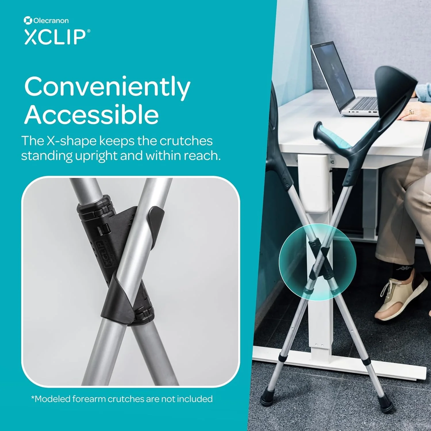 نگهدارنده عصای زیر بغل XCLIP برای عصاهای گرد با دور 64-72 میلی متر، طراحی X شکل - نگهدارنده عصای پیاده روی سبک وزن و قابل حمل - لوازم جانبی عصای زیر بغل با کاربری آسان نگهدارنده عصای زیر بغل XCLIP برای عصاهای گرد با دور 64-72 میلی متر، طراحی X شکل - نگهدارنده عصای پیاده روی سبک وزن و قابل حمل - لوازم جانبی عصای زیر بغل با کاربری آسان