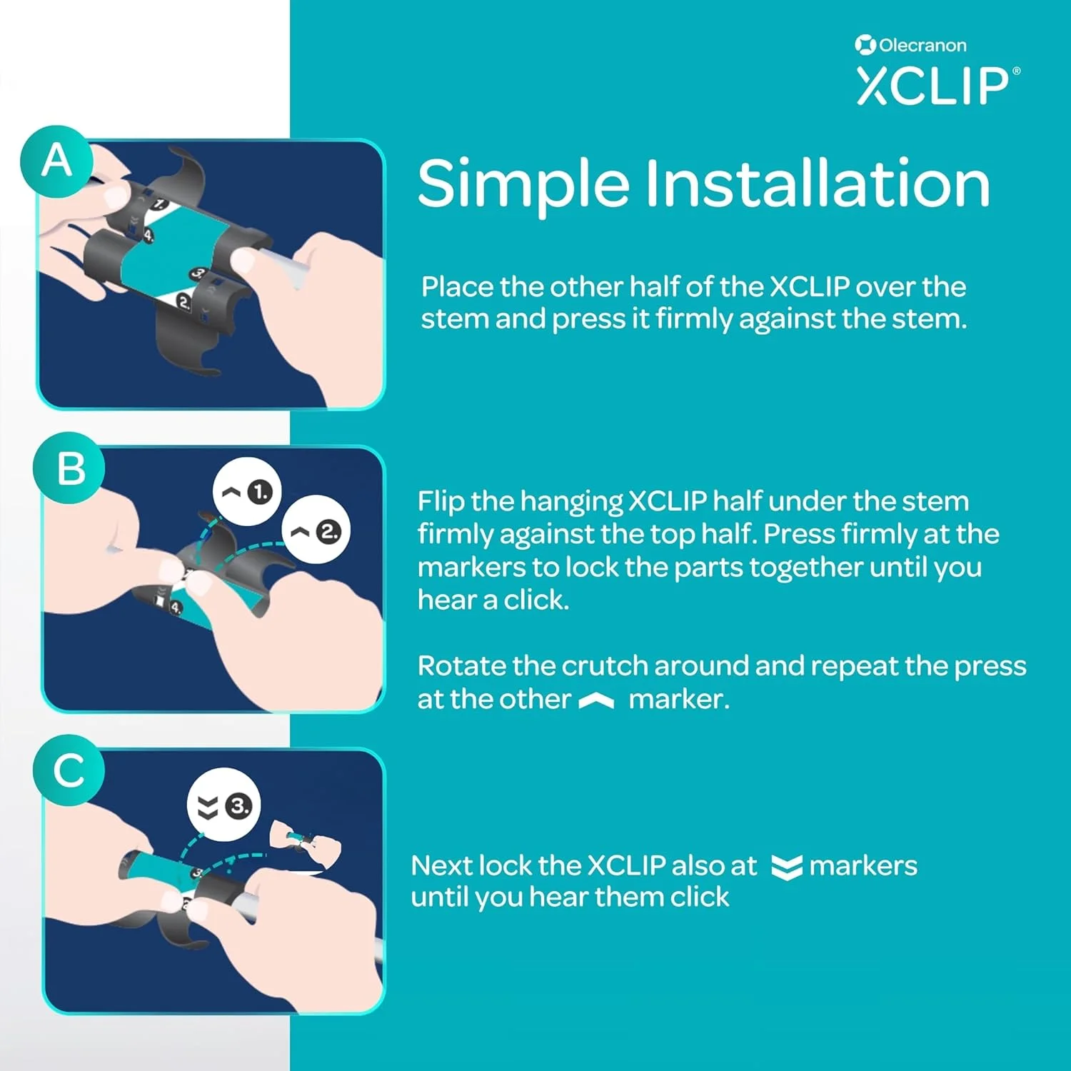 نگهدارنده عصای زیر بغل XCLIP برای عصاهای گرد با دور 64-72 میلی متر، طراحی X شکل - نگهدارنده عصای پیاده روی سبک وزن و قابل حمل - لوازم جانبی عصای زیر بغل با کاربری آسان نگهدارنده عصای زیر بغل XCLIP برای عصاهای گرد با دور 64-72 میلی متر، طراحی X شکل - نگهدارنده عصای پیاده روی سبک وزن و قابل حمل - لوازم جانبی عصای زیر بغل با کاربری آسان