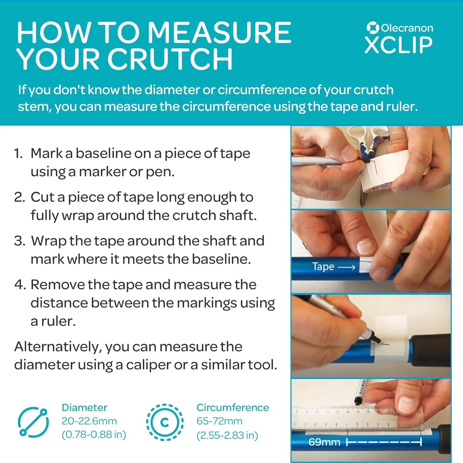 نگهدارنده عصای زیر بغل XCLIP برای عصاهای گرد با دور 64-72 میلی متر، طراحی X شکل - نگهدارنده عصای پیاده روی سبک وزن و قابل حمل - لوازم جانبی عصای زیر بغل با کاربری آسان نگهدارنده عصای زیر بغل XCLIP برای عصاهای گرد با دور 64-72 میلی متر، طراحی X شکل - نگهدارنده عصای پیاده روی سبک وزن و قابل حمل - لوازم جانبی عصای زیر بغل با کاربری آسان