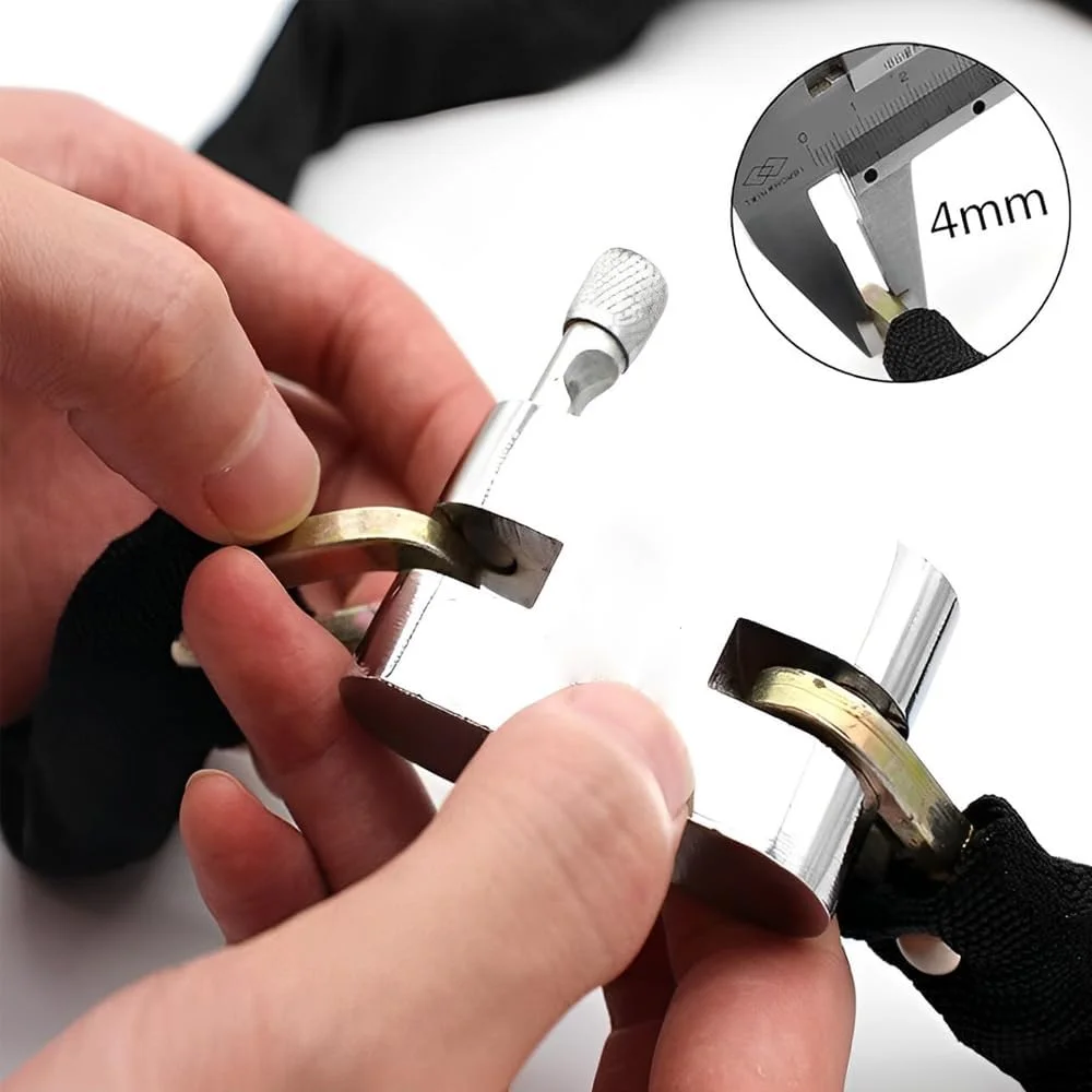 قفل زنجیری دوچرخه هگزار مدل سنگین با 3 کلید، قفل زنجیری ضد سرقت با امنیت بالا، قفل ضد آب برای دوچرخه، موتور سیکلت، اسکوتر، درب، دروازه، حصار (همراه با روکش)، HX343