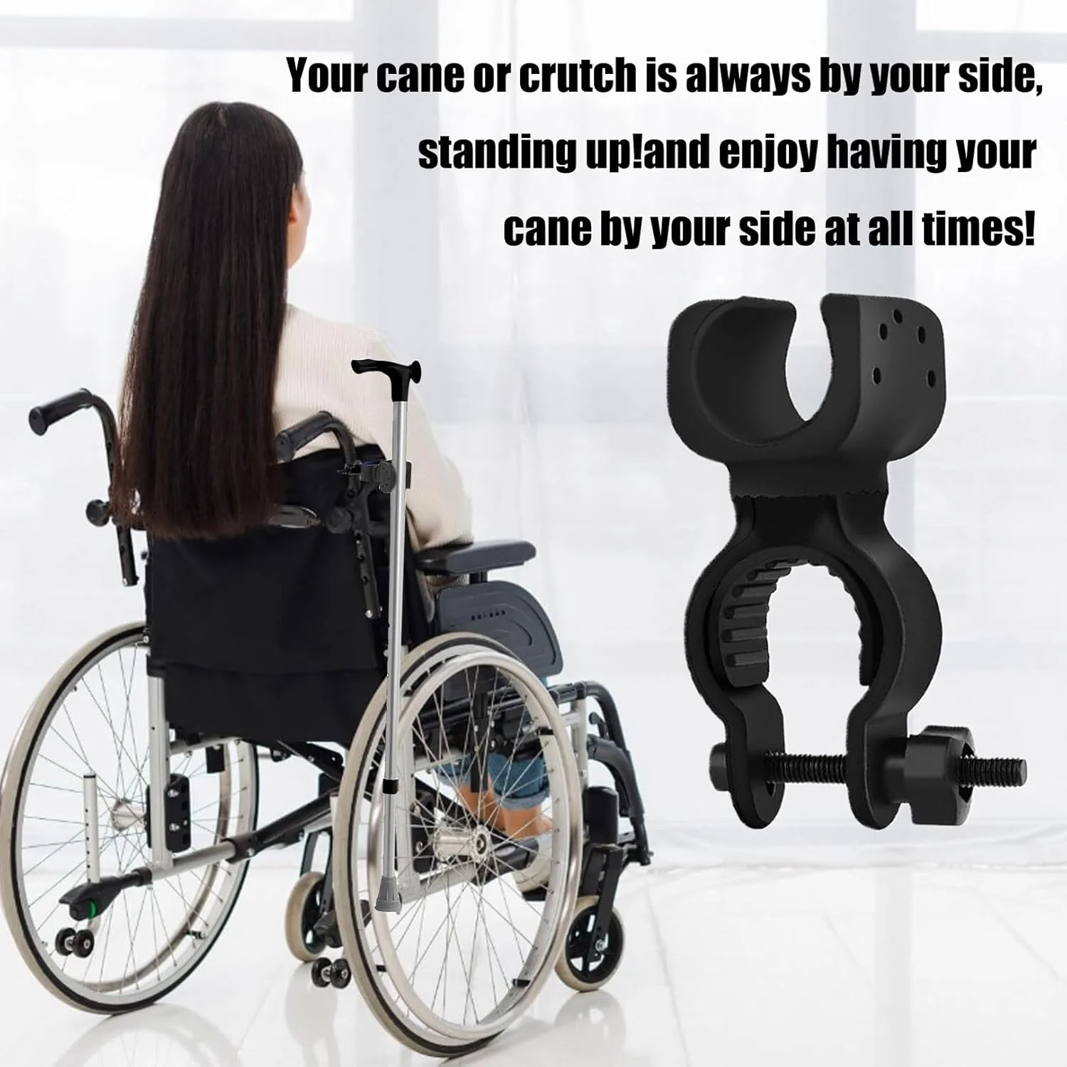 2 عدد نگهدارنده عصا، قفسه عصا برای ویلچر، رولیتور رانندگی، واکر، لوازم جانبی جهانی براکت عصا برای واکرهای سالمندان، ویلچرها، اسکوترهای برقی، دوچرخه های کوهستانی (مشکی) 2 عدد نگهدارنده عصا، قفسه عصا برای ویلچر، رولیتور رانندگی، واکر، لوازم جانبی جهانی براکت عصا برای واکرهای سالمندان، ویلچرها، اسکوترهای برقی، دوچرخه های کوهستانی (مشکی)