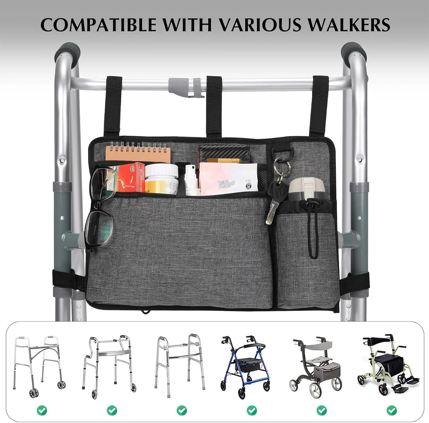 سبد کیف واکر THE WHITE SHOP با جا لیوانی، لوازم جانبی واکر، سبد واکر برای واکر تاشو، سبد برای واکر، کیف برای واکر سالمندان، لوازم جانبی اسکوتر یا واکر رولیتور سبد کیف واکر THE WHITE SHOP با جا لیوانی، لوازم جانبی واکر، سبد واکر برای واکر تاشو، سبد برای واکر، کیف برای واکر سالمندان، لوازم جانبی اسکوتر یا واکر رولیتور