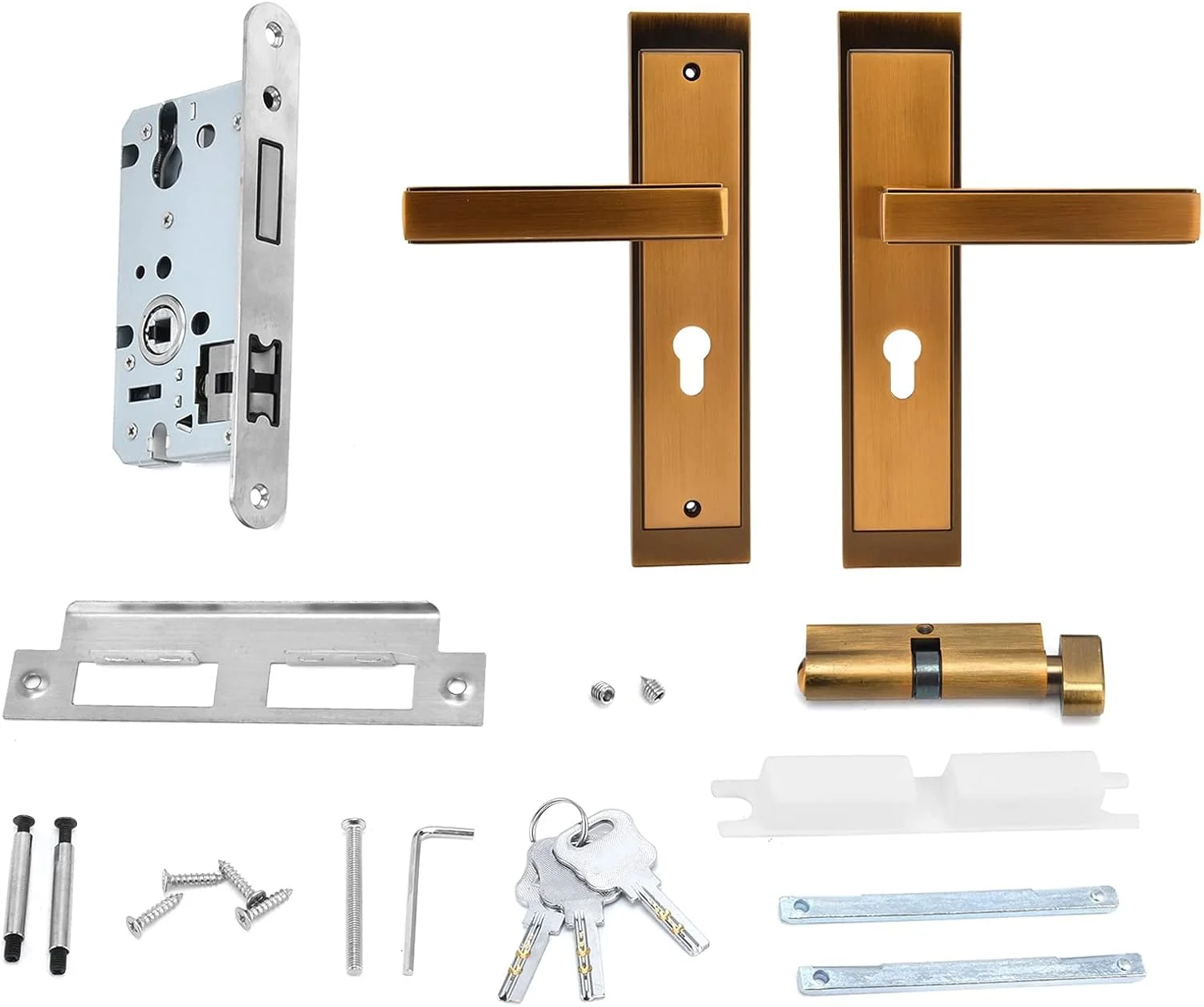 قفل درب، دستگیره قفل درب آلیاژ روی، قفل مکانیکی ضد سرقت مدرن داخلی برای اتاق خواب منزل