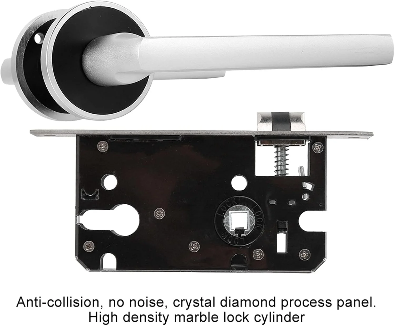 دستگیره درب قفل درب چوبی به سبک اروپایی آلومینیوم فضایی ضد زنگ ضد سرقت دستگیره درب بی صدا برای اتاق خواب حمام