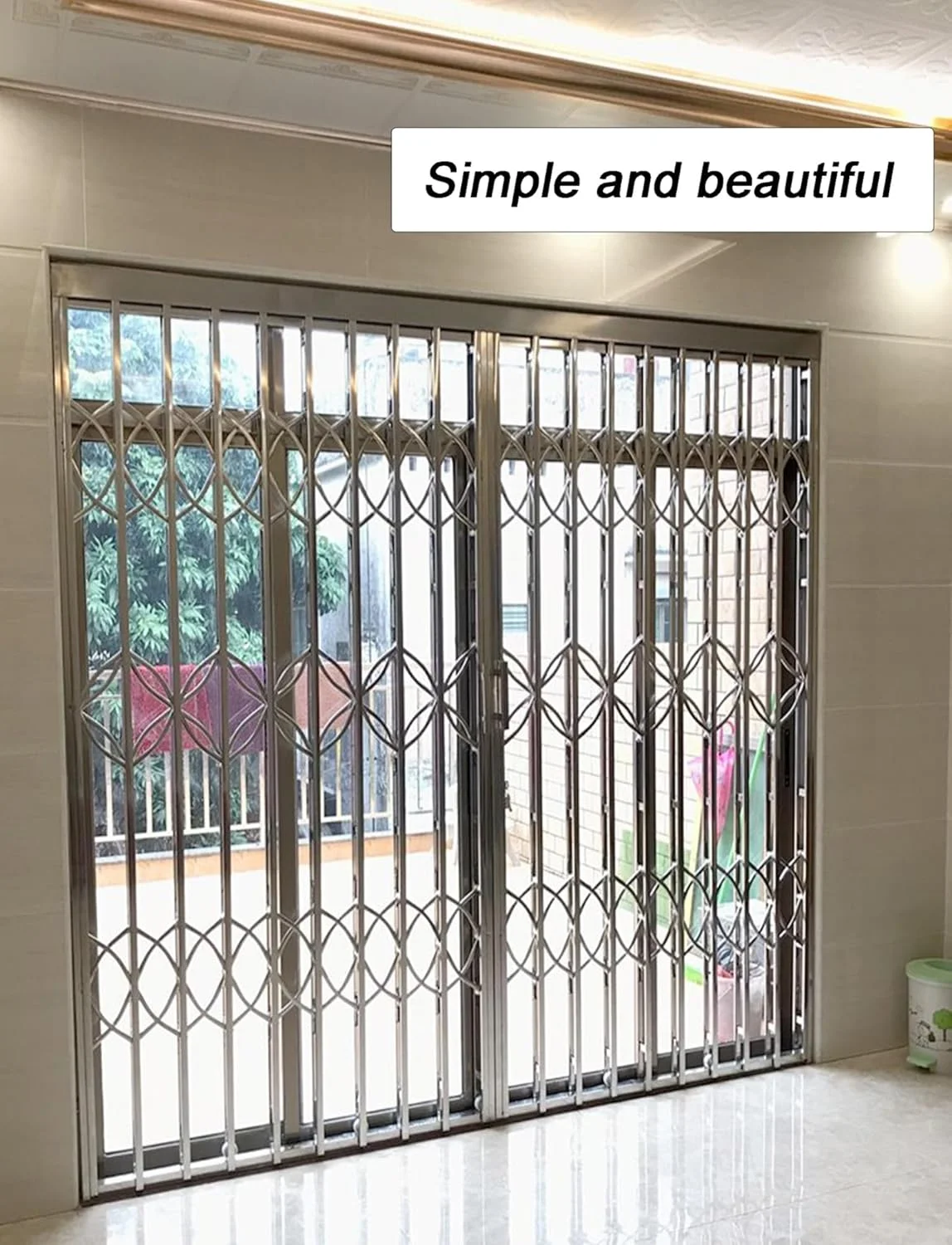 درب امنیتی سنگین از جنس استیل ضد زنگ 304 - درب کشویی تاشو و قابل گسترش با قفل ضد سرقت، حفاظ جمع شونده برای پاسیو، بالکن، ورودی و ساختمان های تجاری (100x160 سانتی متر) درب امنیتی سنگین از جنس استیل ضد زنگ 304 - درب کشویی تاشو و قابل گسترش با قفل ضد سرقت، حفاظ جمع شونده برای پاسیو، بالکن، ورودی و ساختمان های تجاری (100x160 سانتی متر)